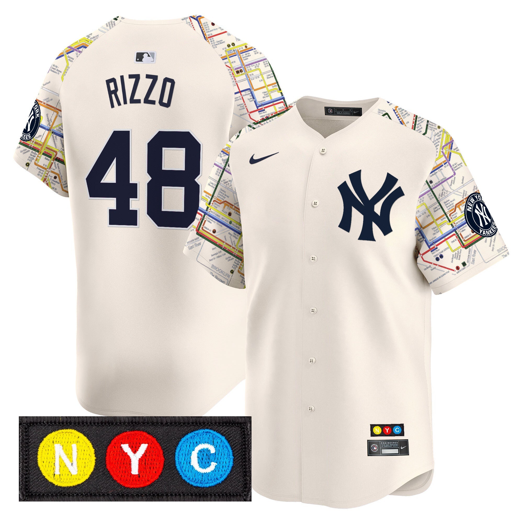 Men’s New York Subway Style Vapor Premier Limited Jersey – Stitched