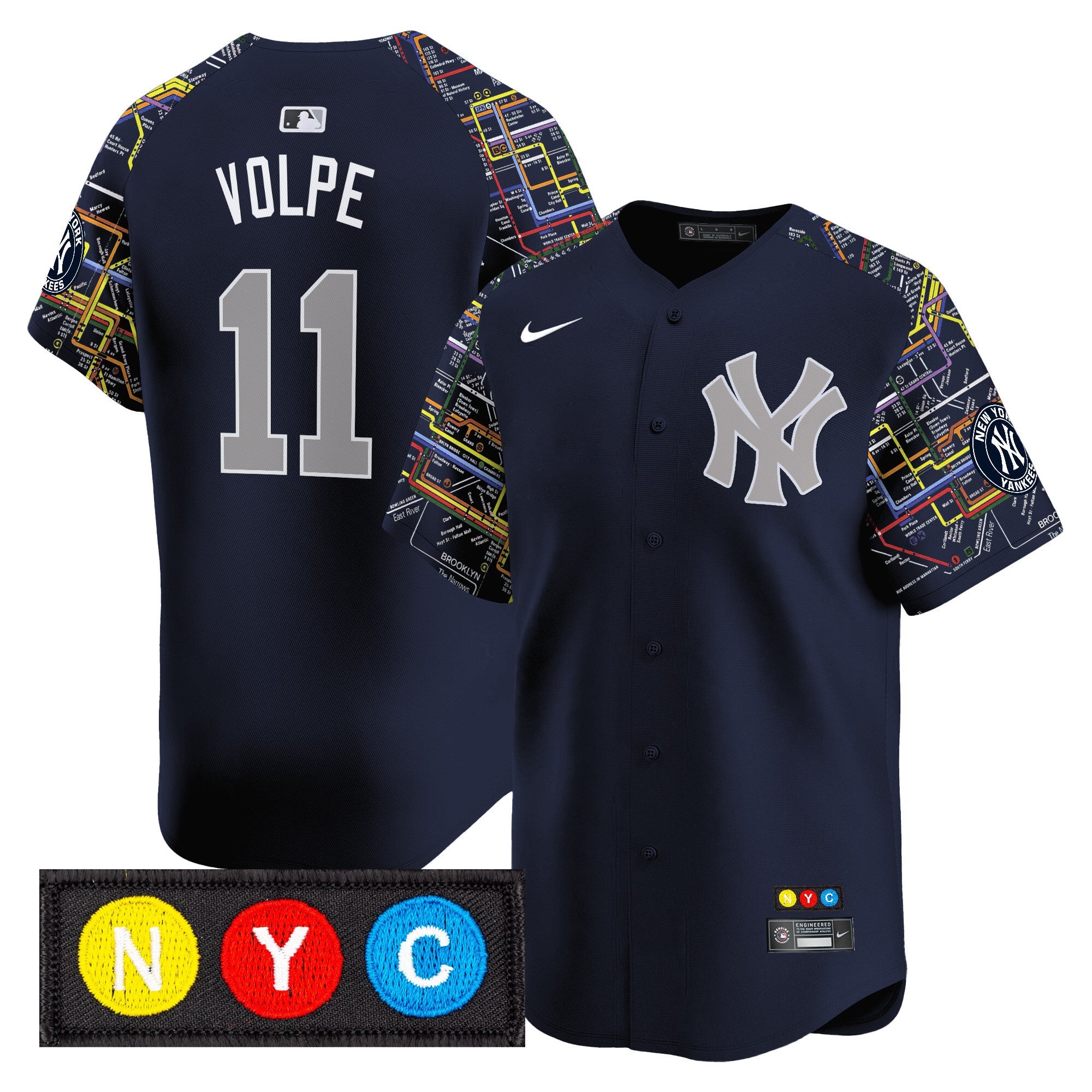 Men’s New York Subway Style Vapor Premier Limited Jersey – Stitched
