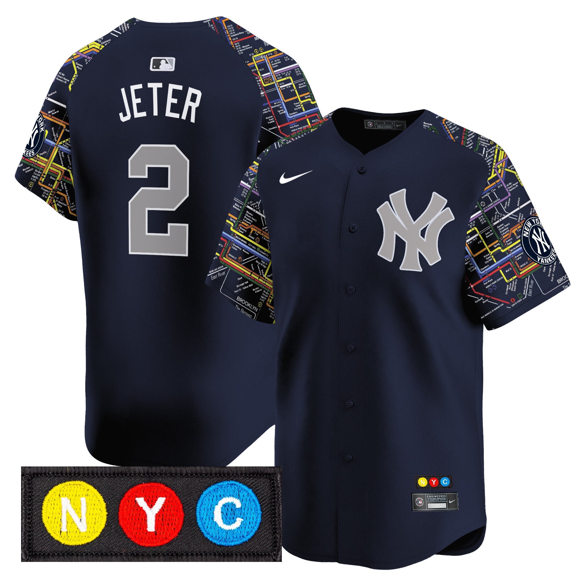 Men’s New York Subway Style Vapor Premier Limited Jersey – Stitched