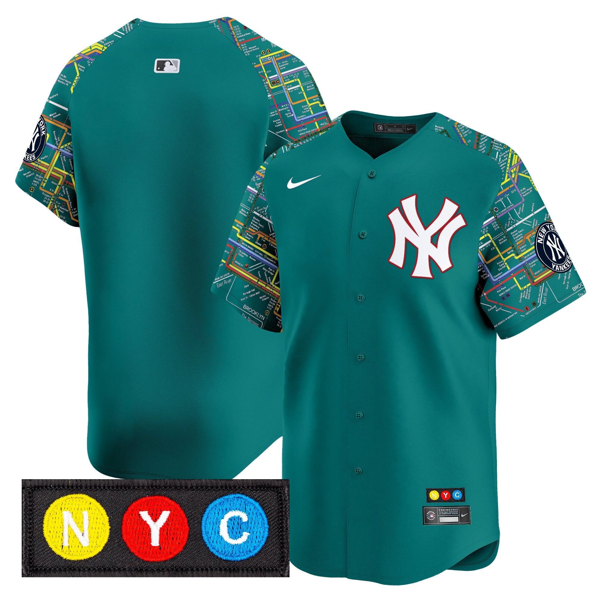 Men’s New York Subway Style Vapor Premier Limited Jersey – Stitched