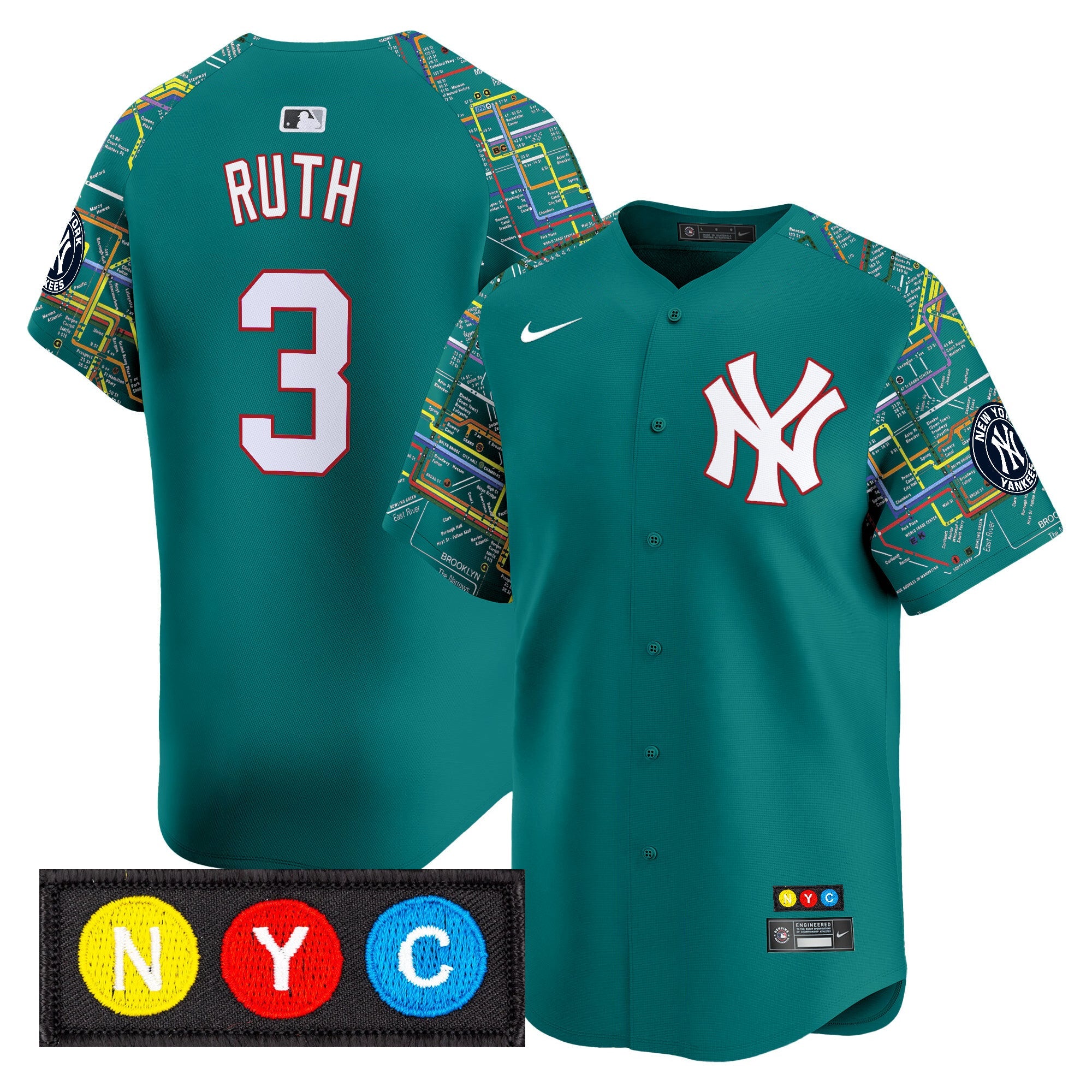 Men’s New York Subway Style Vapor Premier Limited Jersey – Stitched
