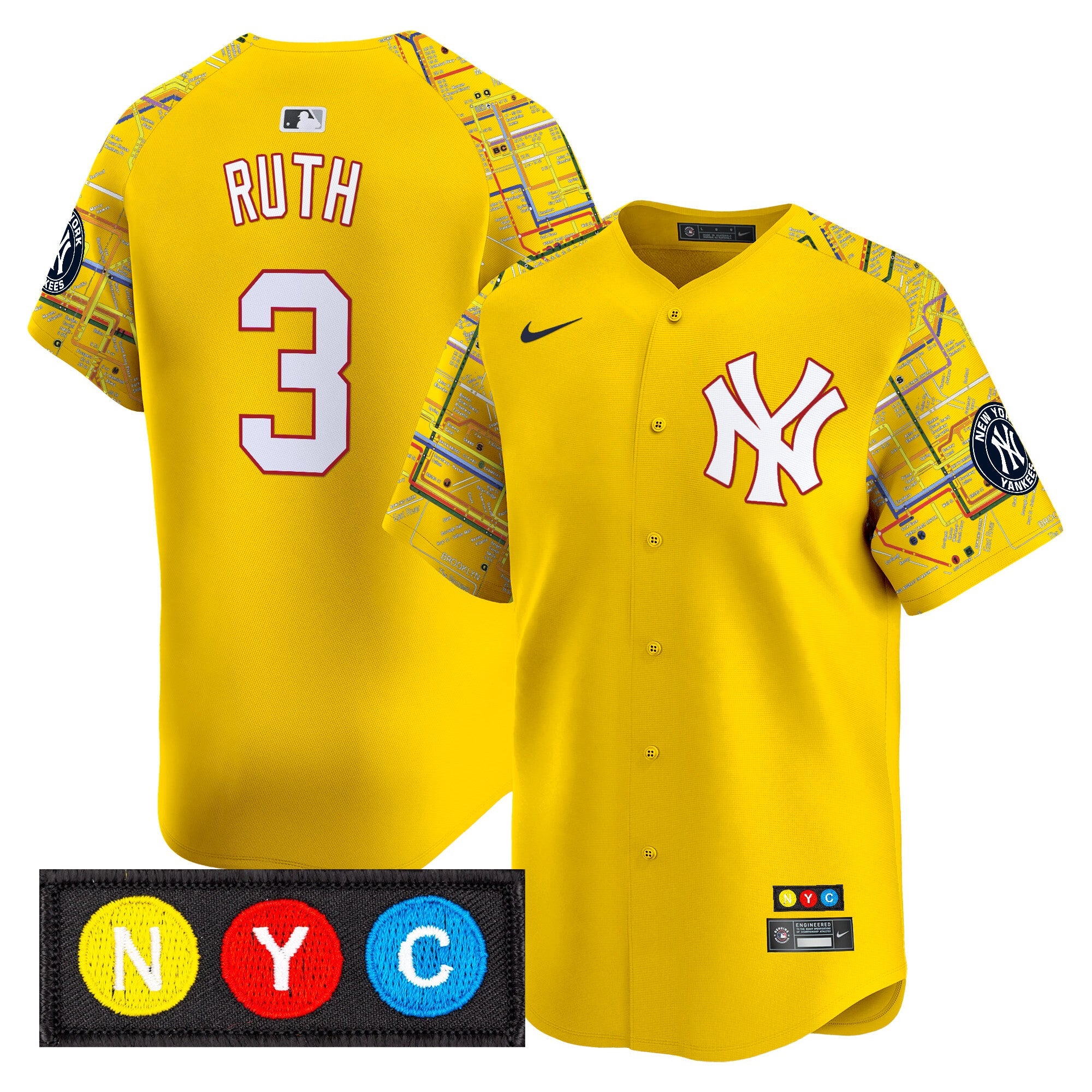 Men’s New York Subway Style Vapor Premier Limited Jersey – Stitched