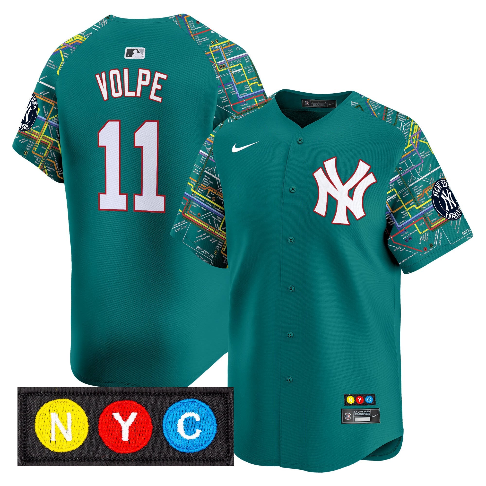 Men’s New York Subway Style Vapor Premier Limited Jersey – Stitched