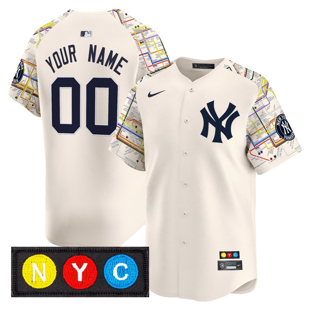 New York Subway Style Vapor Premier Limited Custom Jersey – Stitched