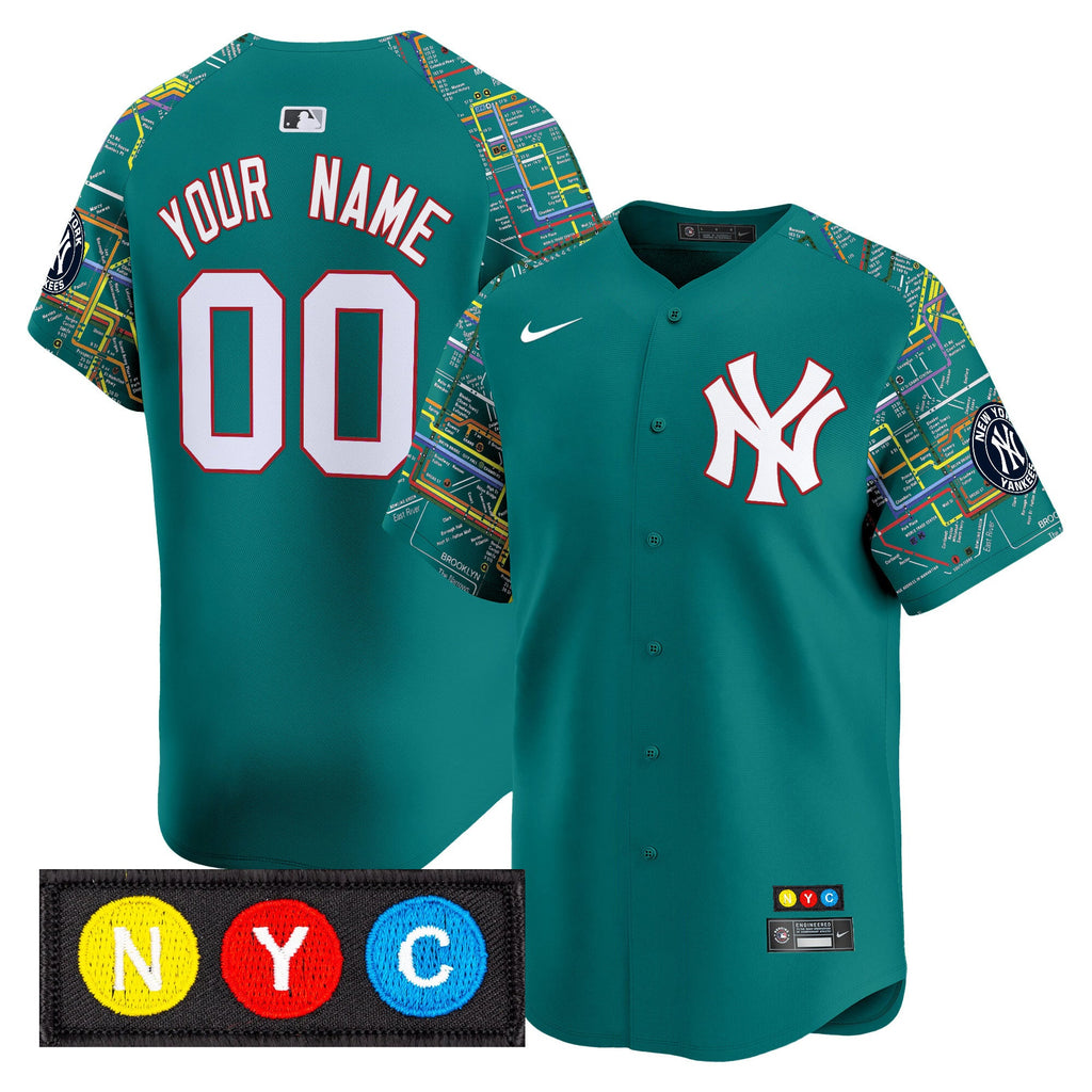 New York Subway Style Vapor Premier Limited Custom Jersey – Stitched