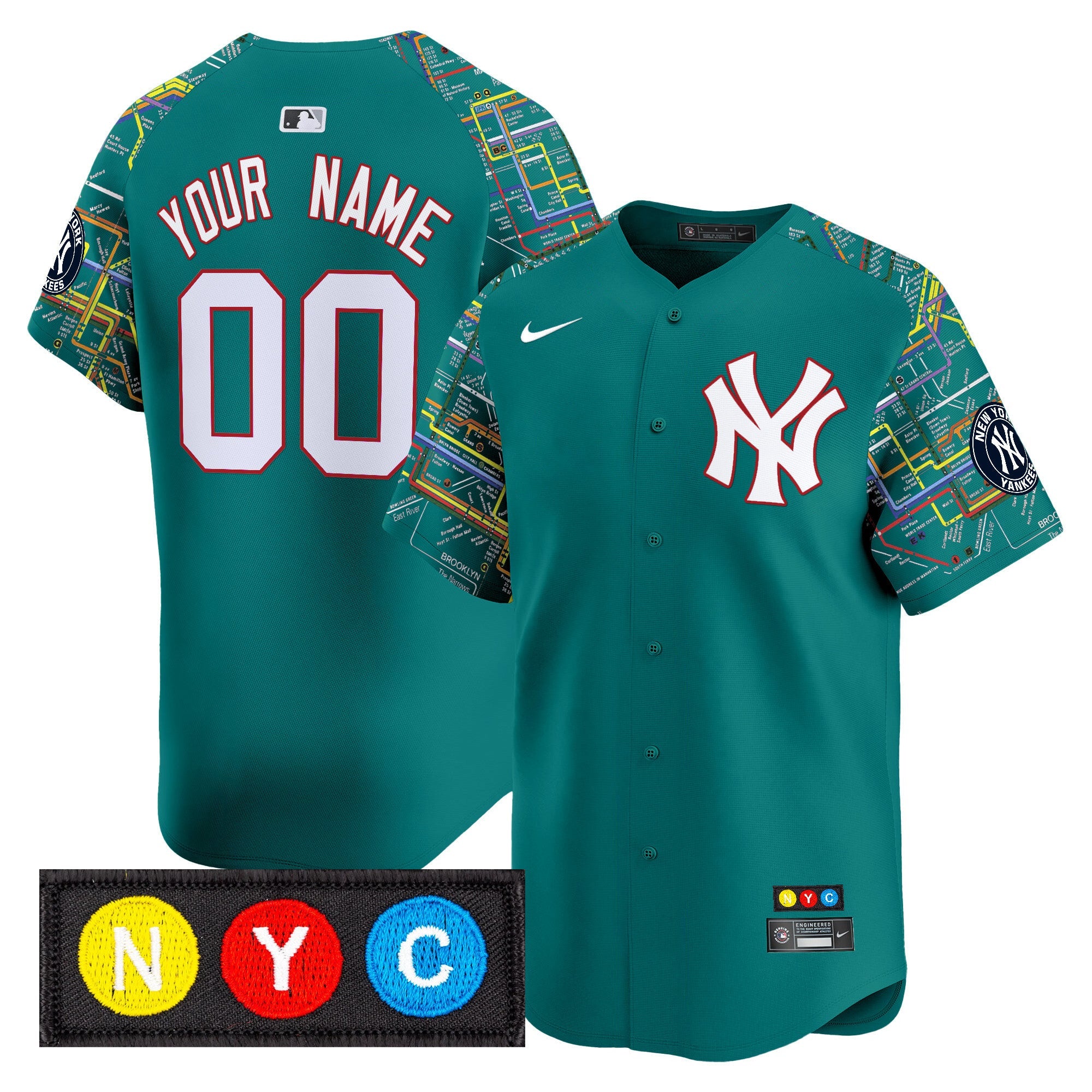 New York Subway Style Vapor Premier Limited Custom Jersey – Stitched