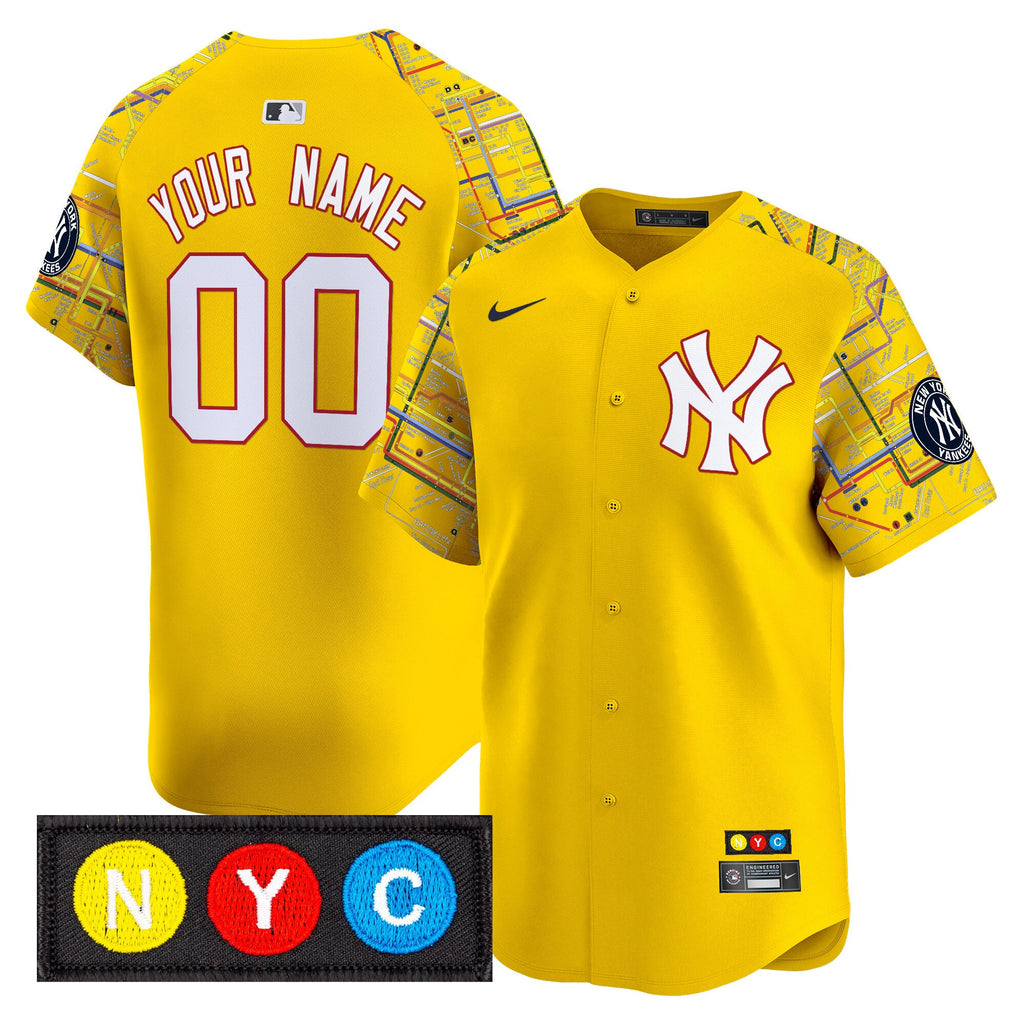 New York Subway Style Vapor Premier Limited Custom Jersey – Stitched