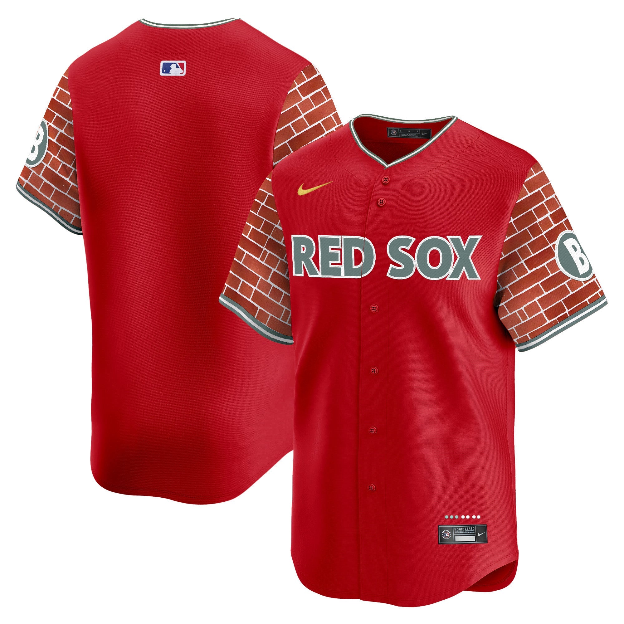 Men’s Boston 2025 Fenway Red Brick Style Vapor Premier Limited Jersey – Stitched