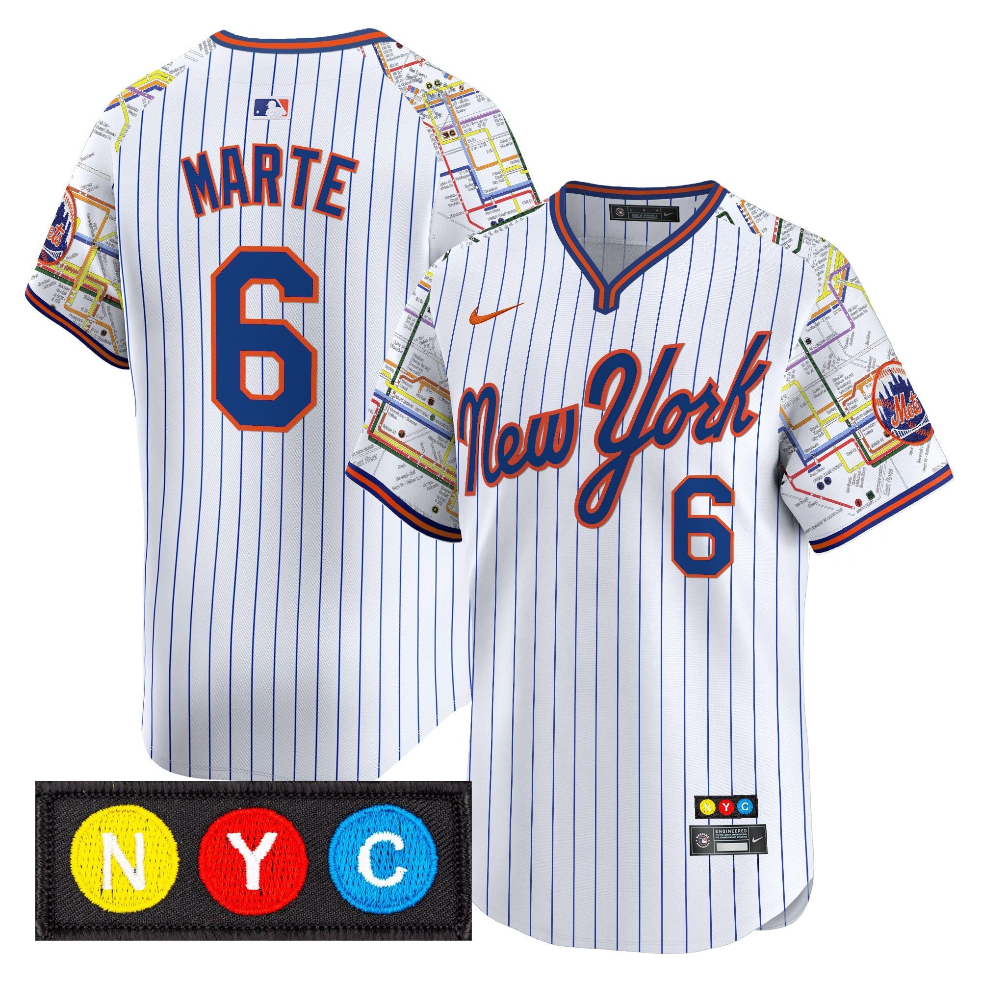 Men’s New York Subway Style Vapor Premier Limited Jersey – Stitched