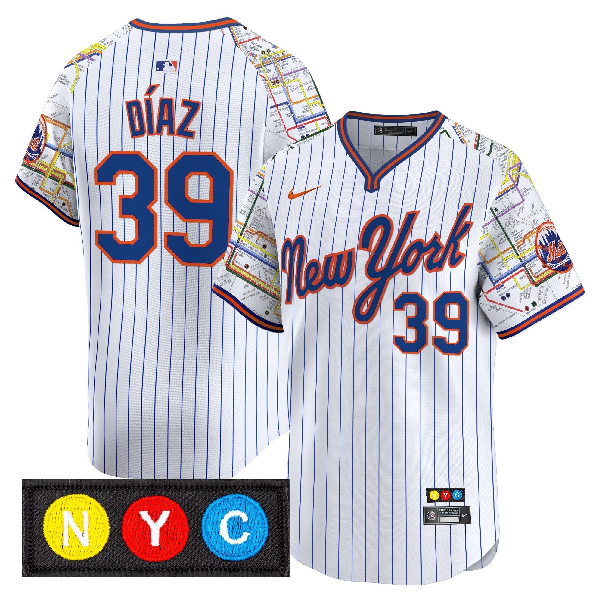 Men’s New York Subway Style Vapor Premier Limited Jersey – Stitched