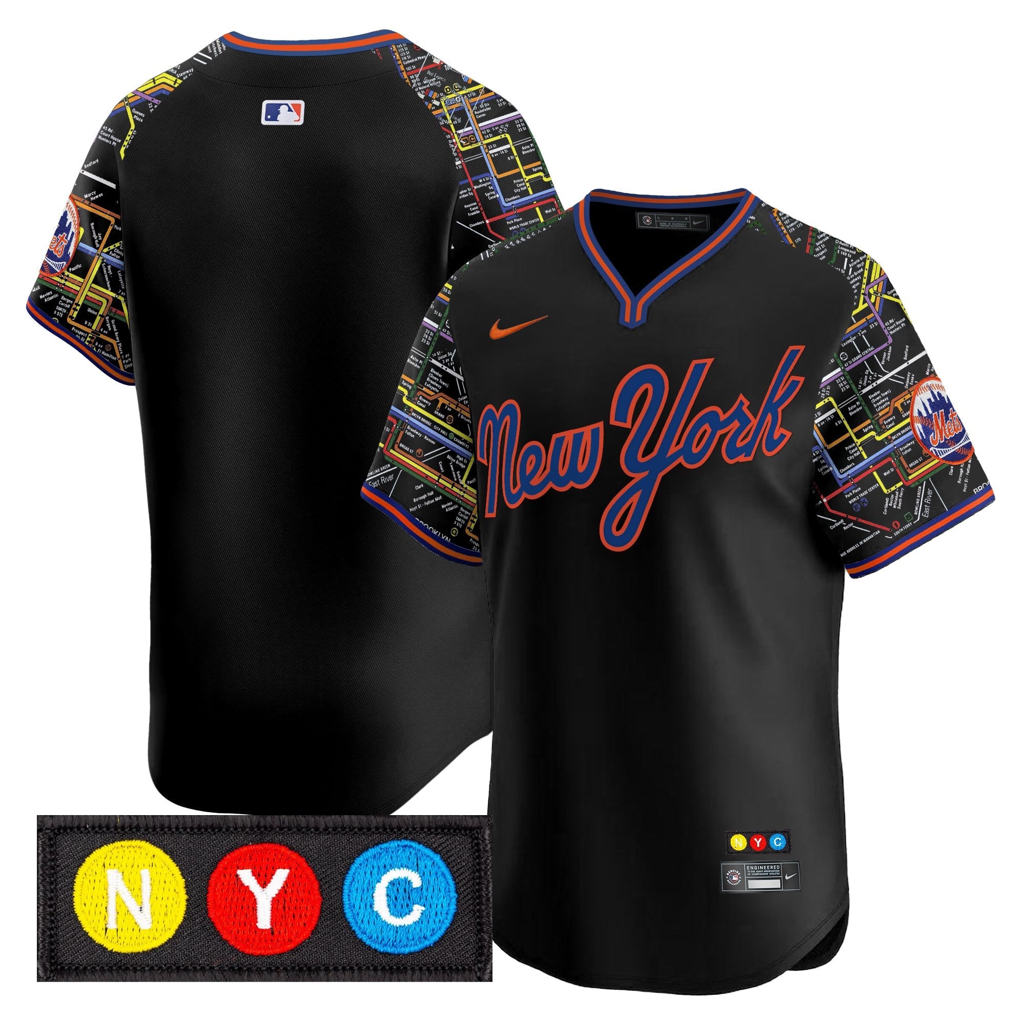 Men’s New York Subway Style Vapor Premier Limited Jersey – Stitched