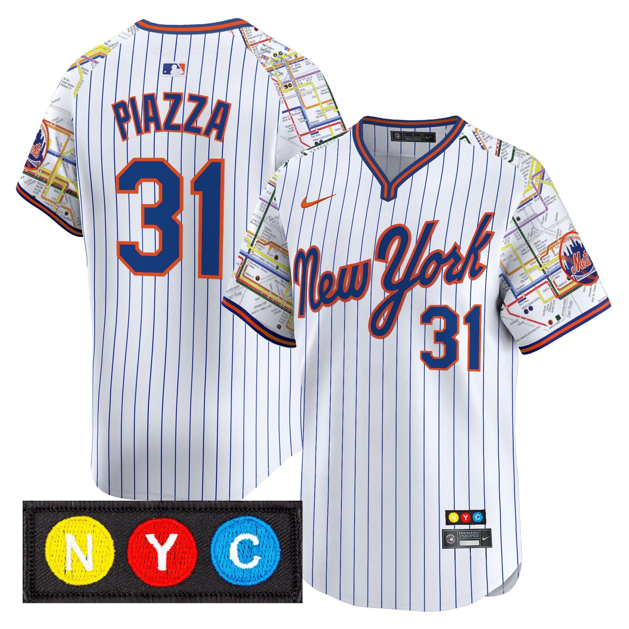 Men’s New York Subway Style Vapor Premier Limited Jersey – Stitched