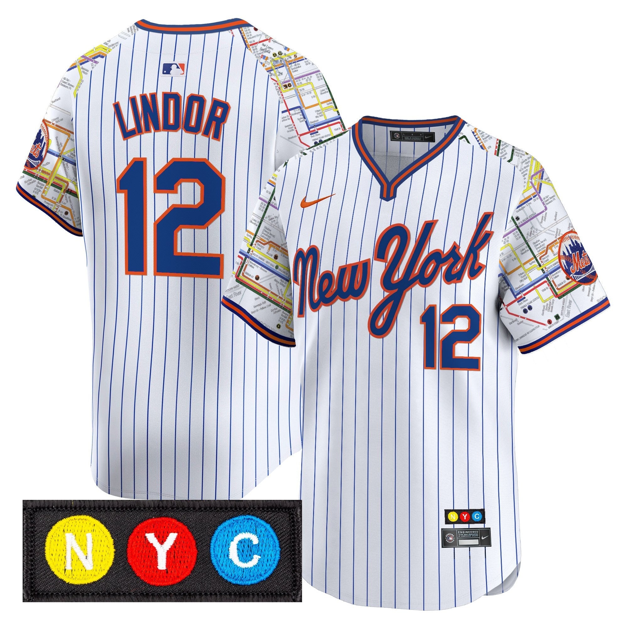 Men’s New York Subway Style Vapor Premier Limited Jersey – Stitched