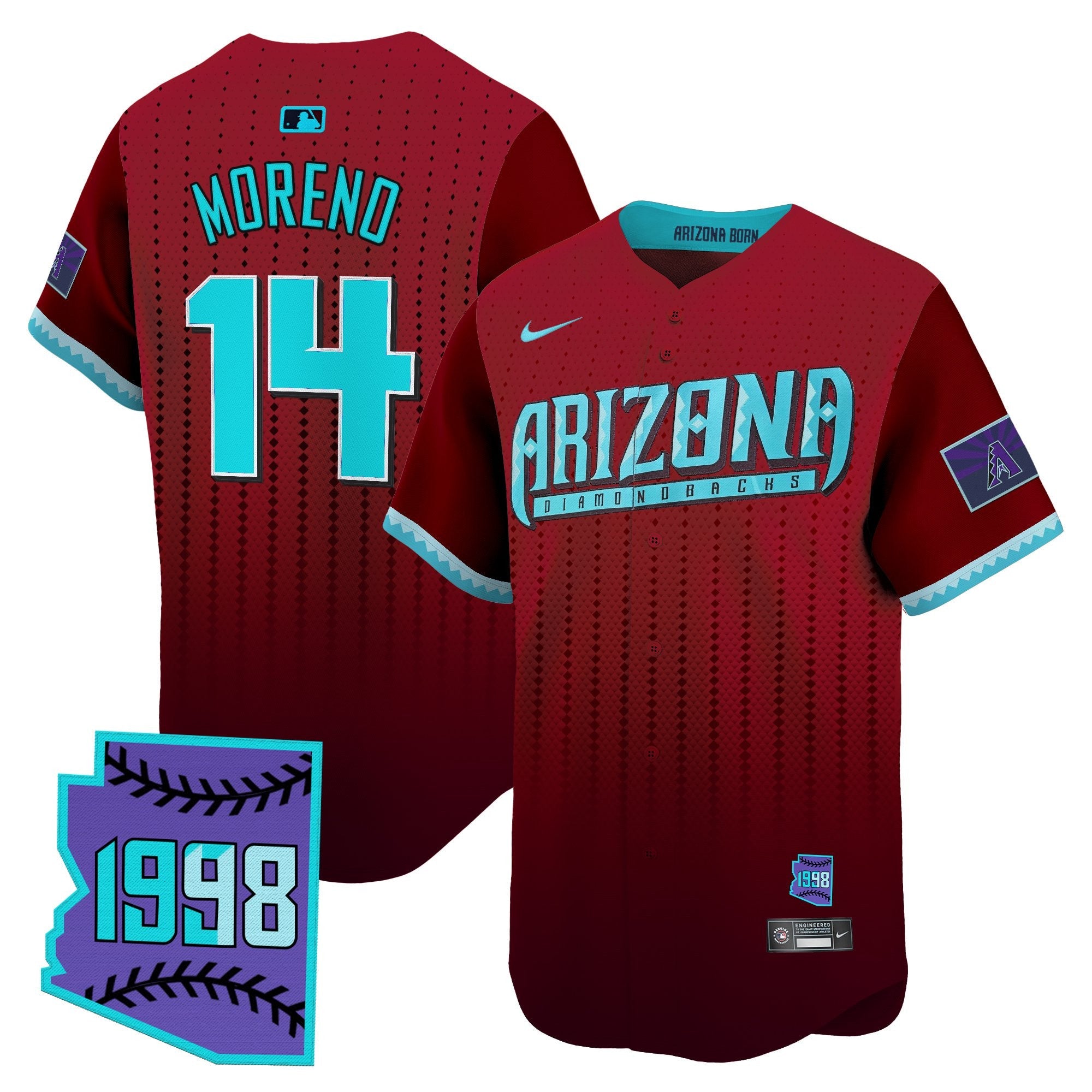 Men’s Arizona 2025 City Connect Vapor Premier Limited Jersey – Stitched