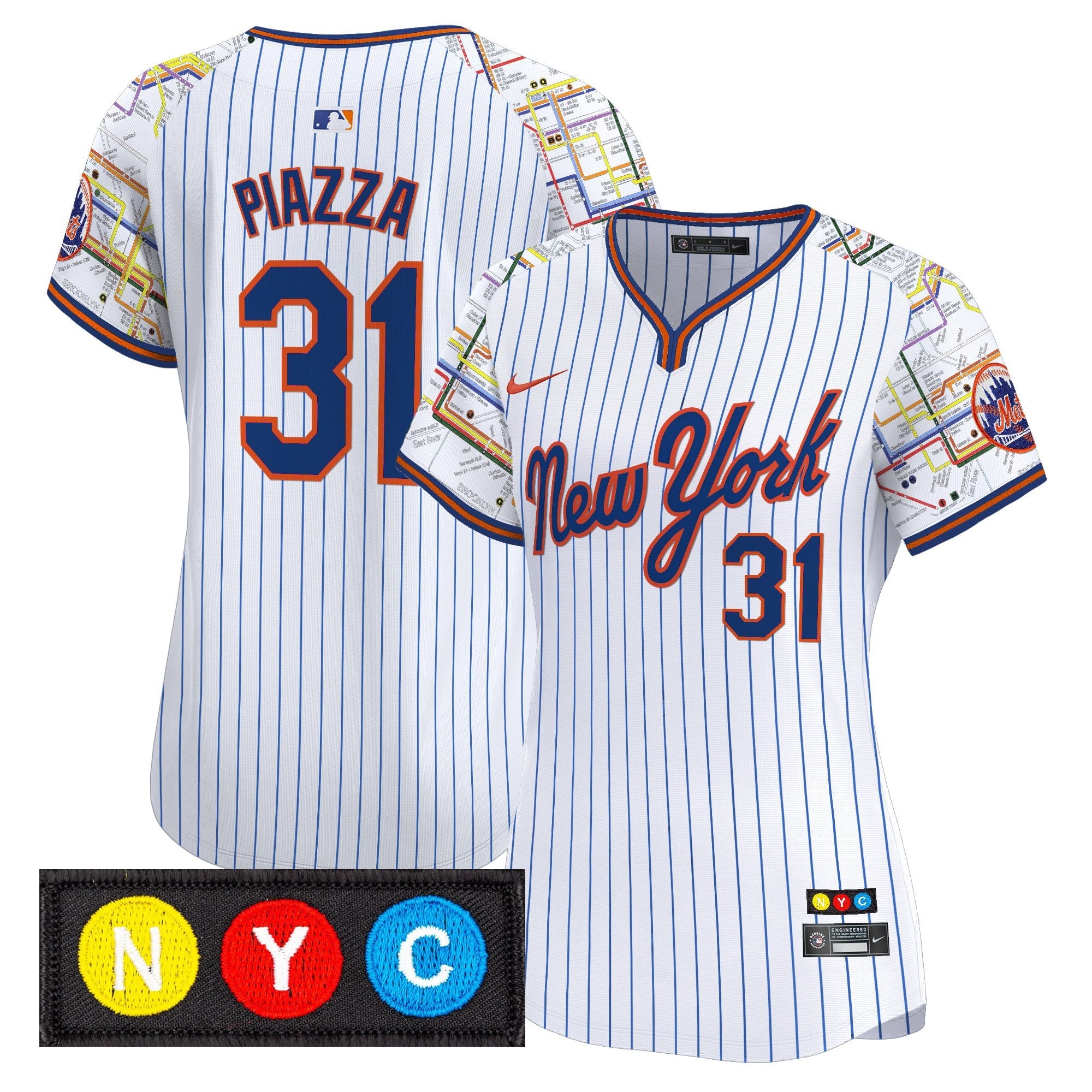 Women’s New York Subway Style Vapor Premier Limited Jersey – Stitched
