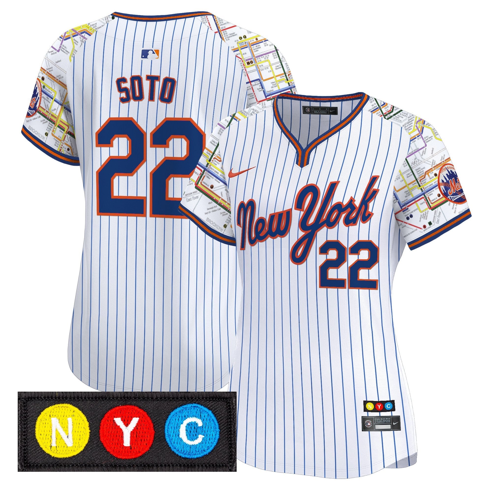 Women’s New York Subway Style Vapor Premier Limited Jersey – Stitched