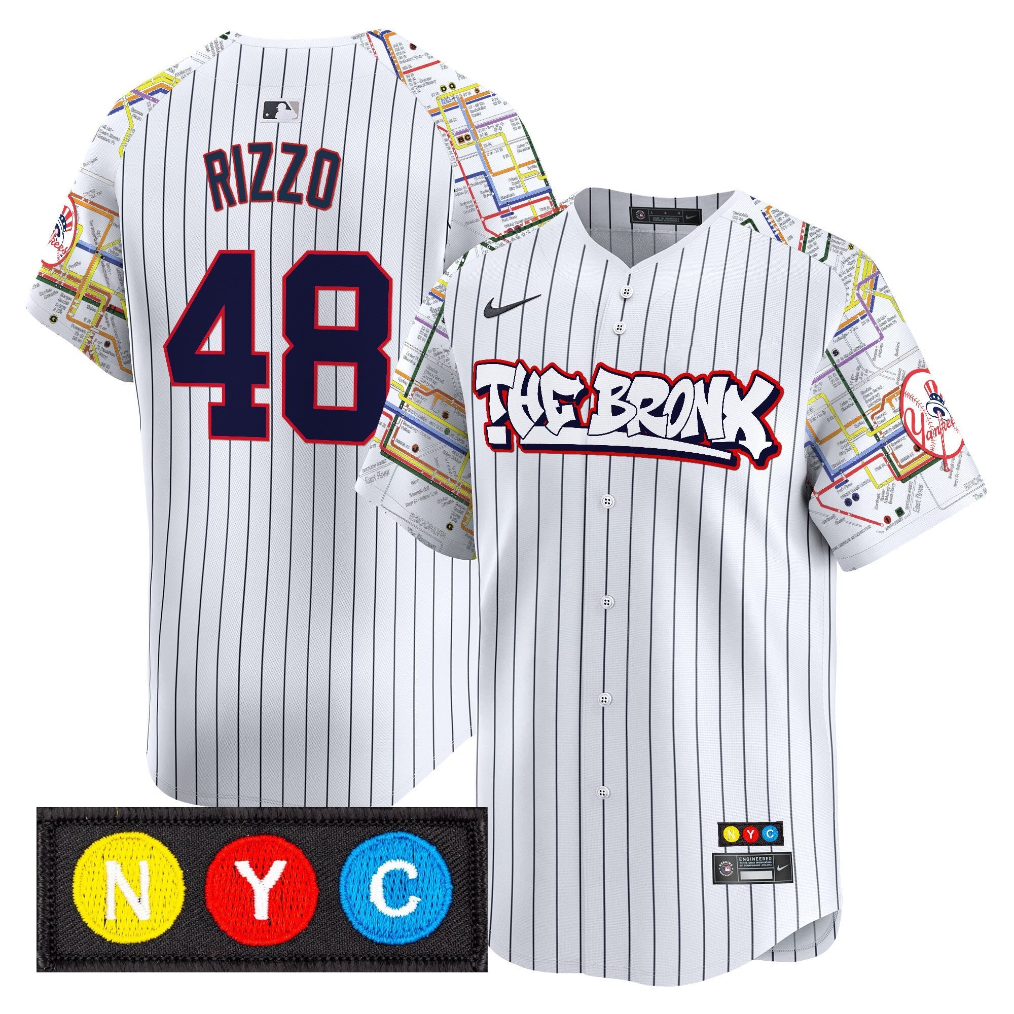 Men’s New York The Bronx Subway Style Vapor Premier Limited Jersey – Stitched