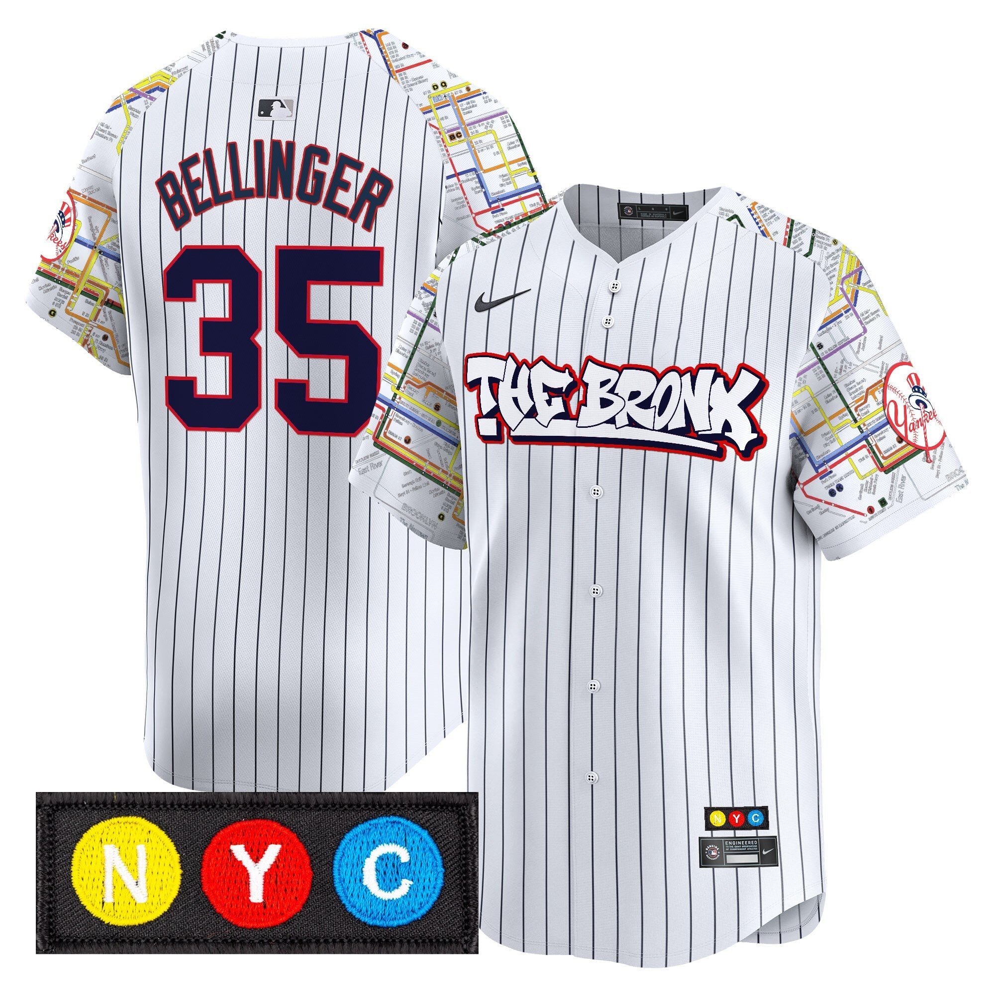 Men’s New York The Bronx Subway Style Vapor Premier Limited Jersey – Stitched