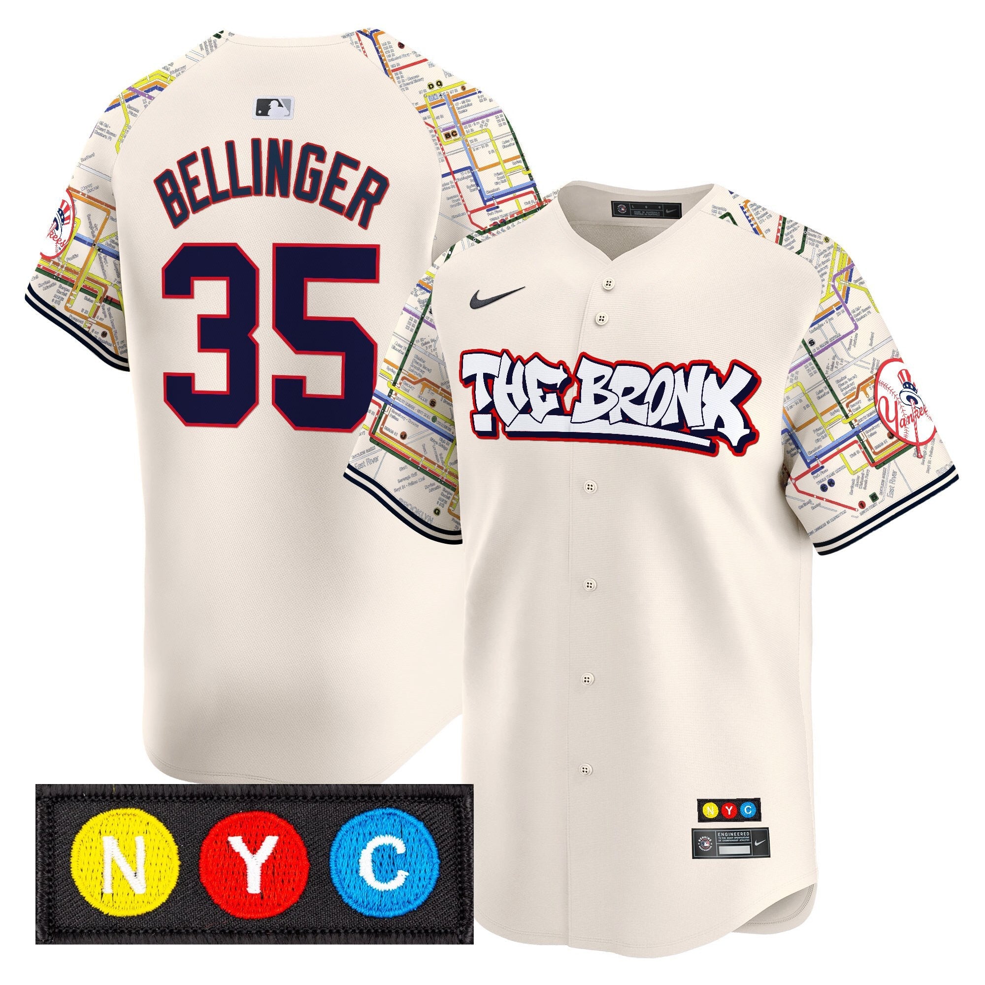 Men’s New York The Bronx Subway Style Vapor Premier Limited Jersey – Stitched