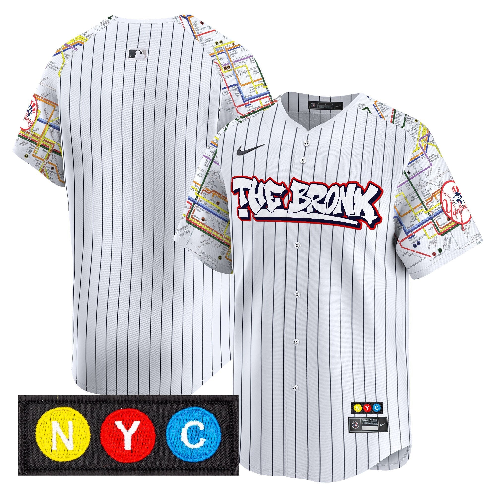 Men’s New York The Bronx Subway Style Vapor Premier Limited Jersey – Stitched