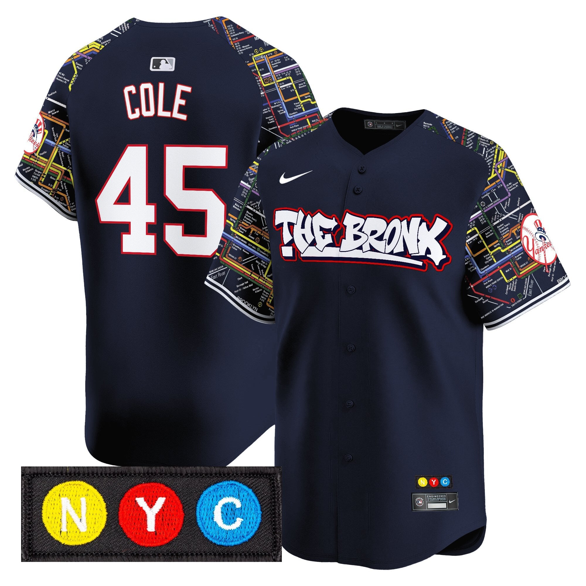 Men’s New York The Bronx Subway Style Vapor Premier Limited Jersey – Stitched