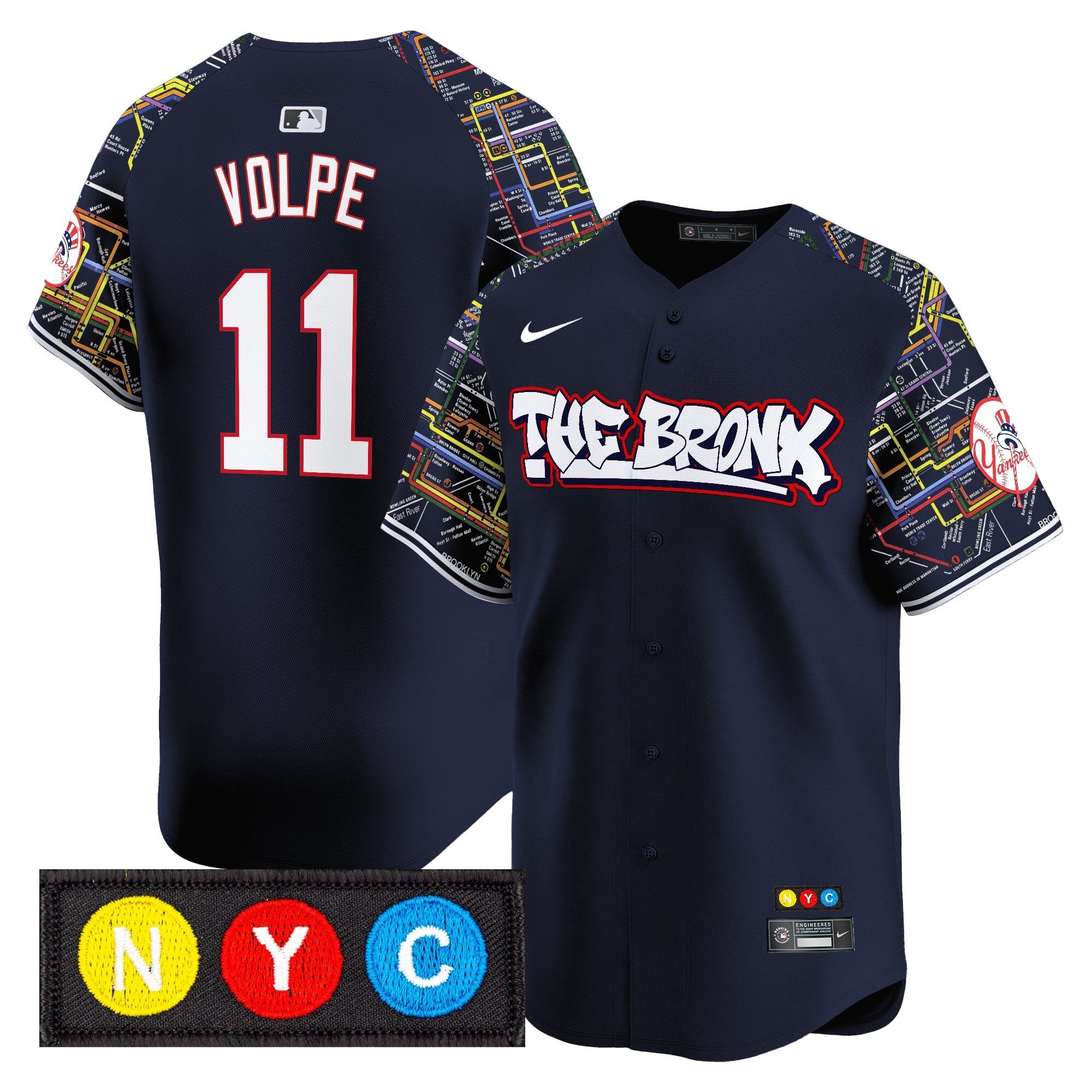 Men’s New York The Bronx Subway Style Vapor Premier Limited Jersey – Stitched