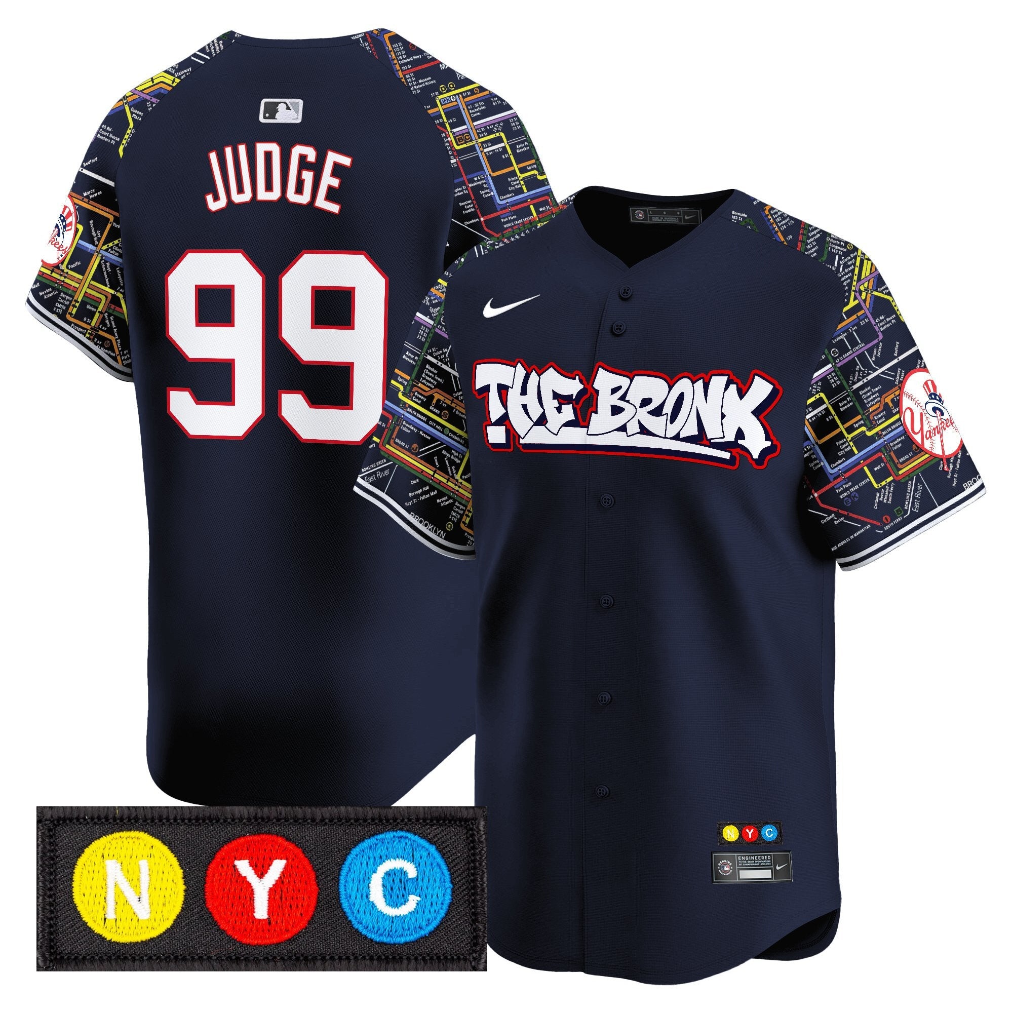 Men’s New York The Bronx Subway Style Vapor Premier Limited Jersey – Stitched