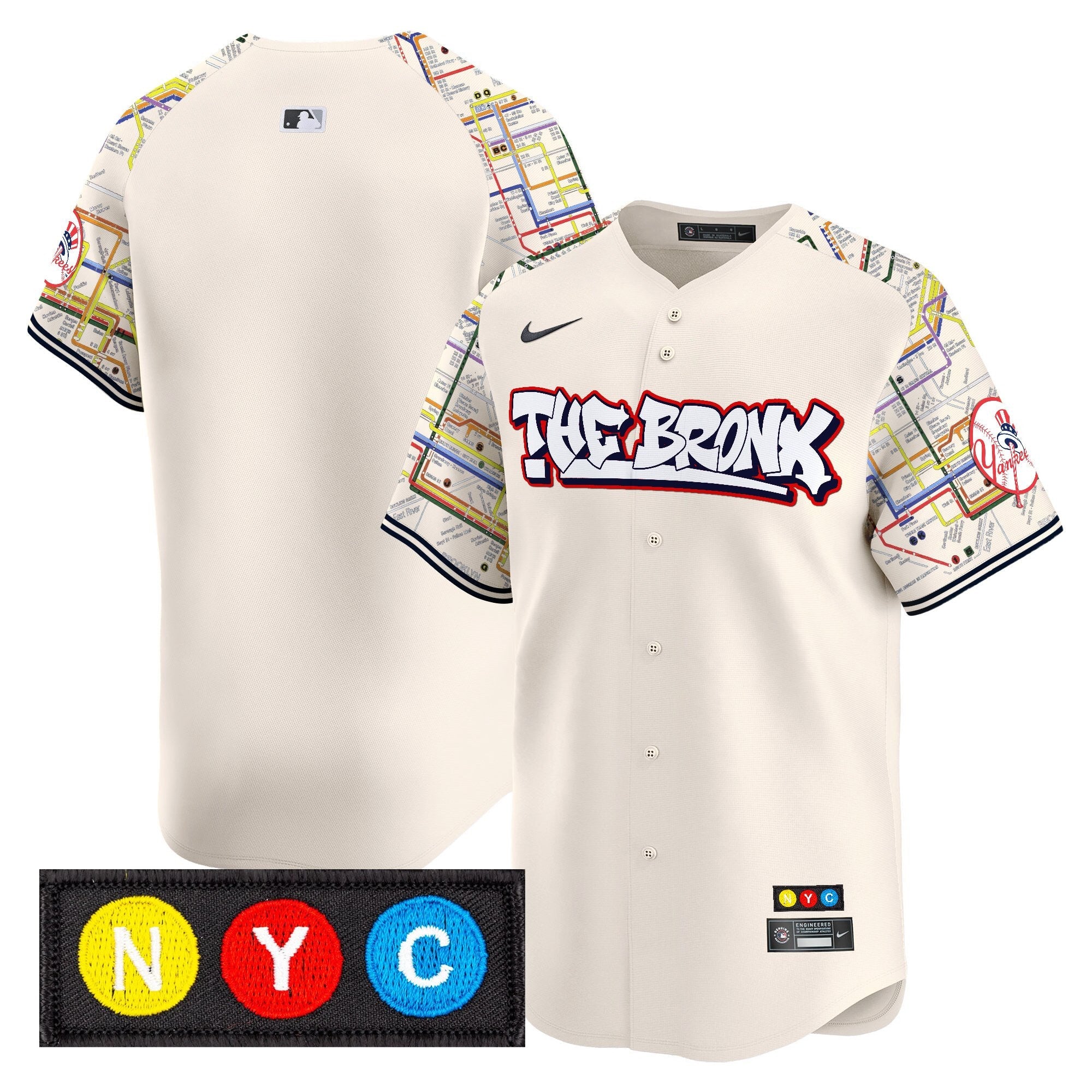 Men’s New York The Bronx Subway Style Vapor Premier Limited Jersey – Stitched