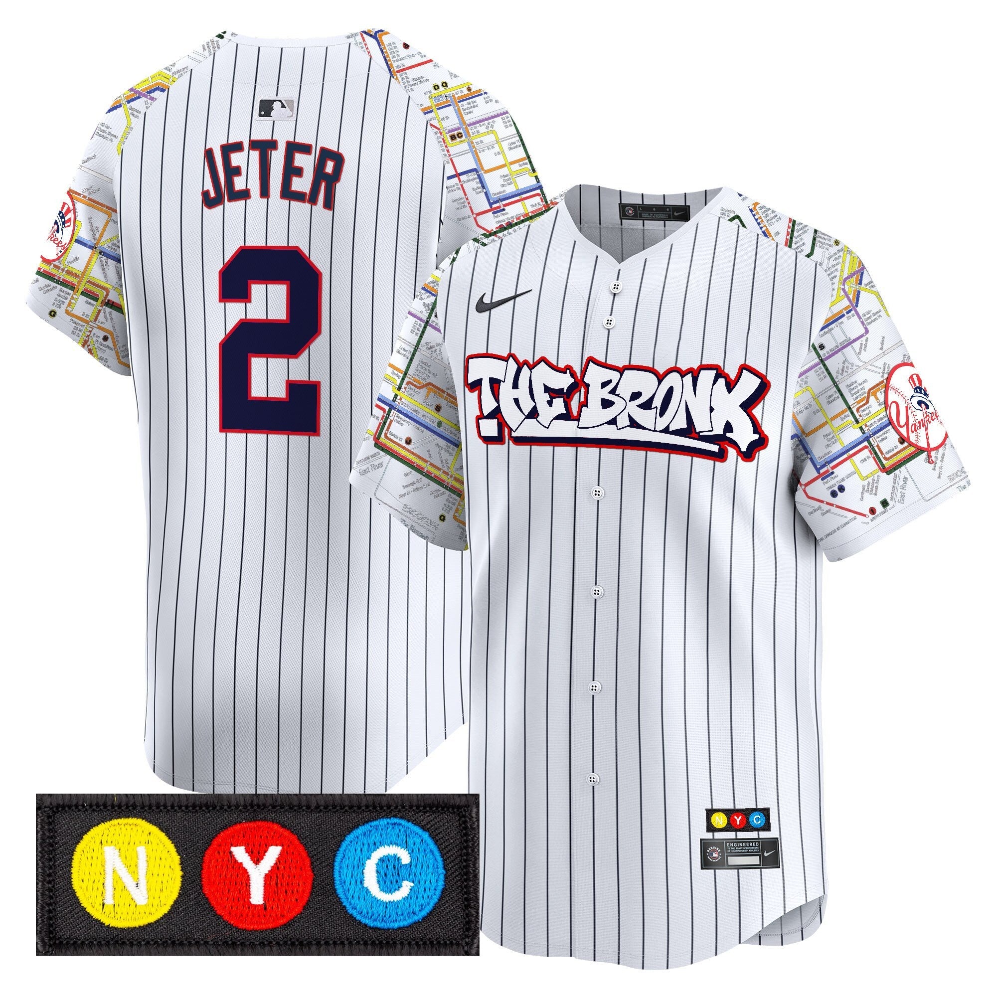 Men’s New York The Bronx Subway Style Vapor Premier Limited Jersey – Stitched