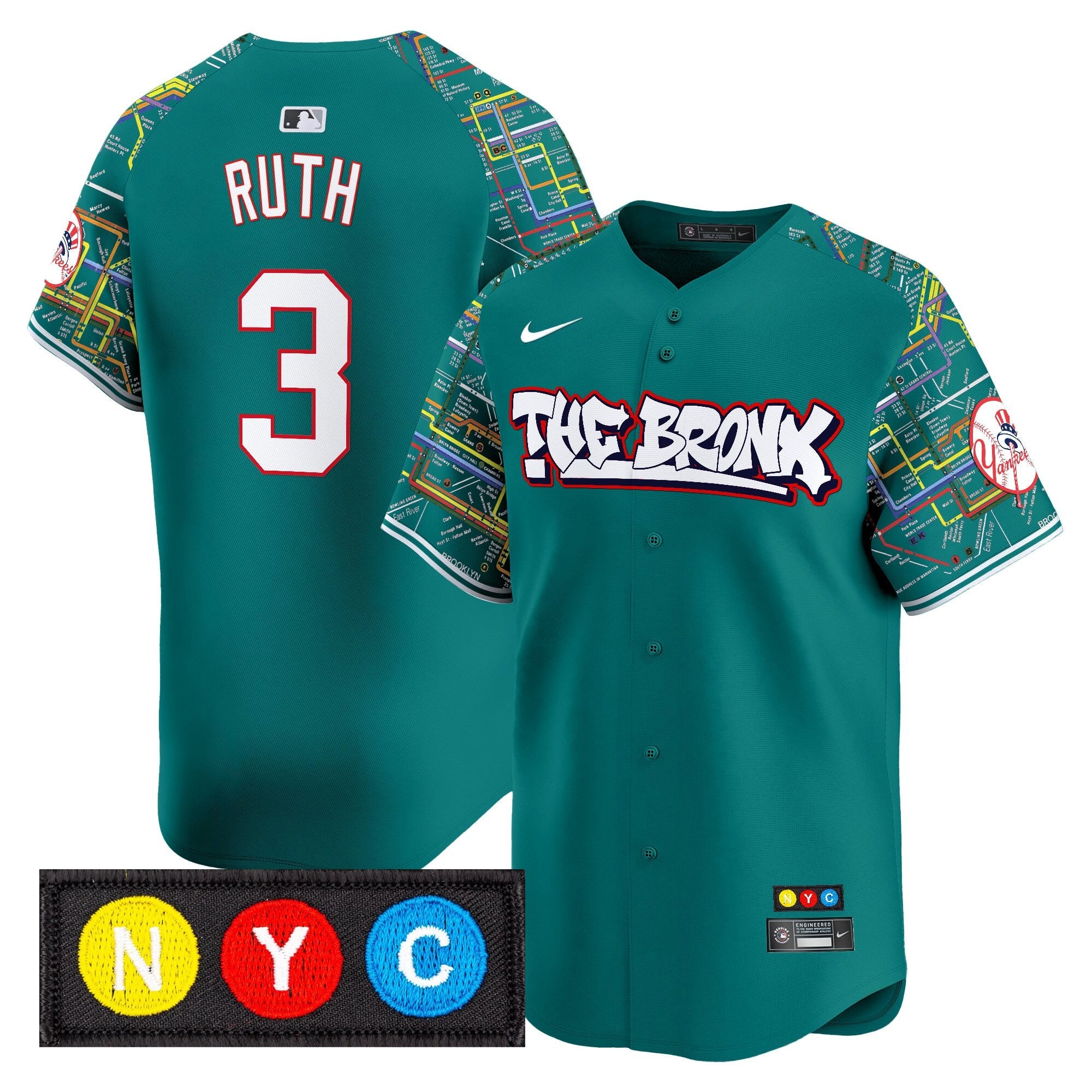 Men’s New York The Bronx Subway Style Vapor Premier Limited Jersey – Stitched