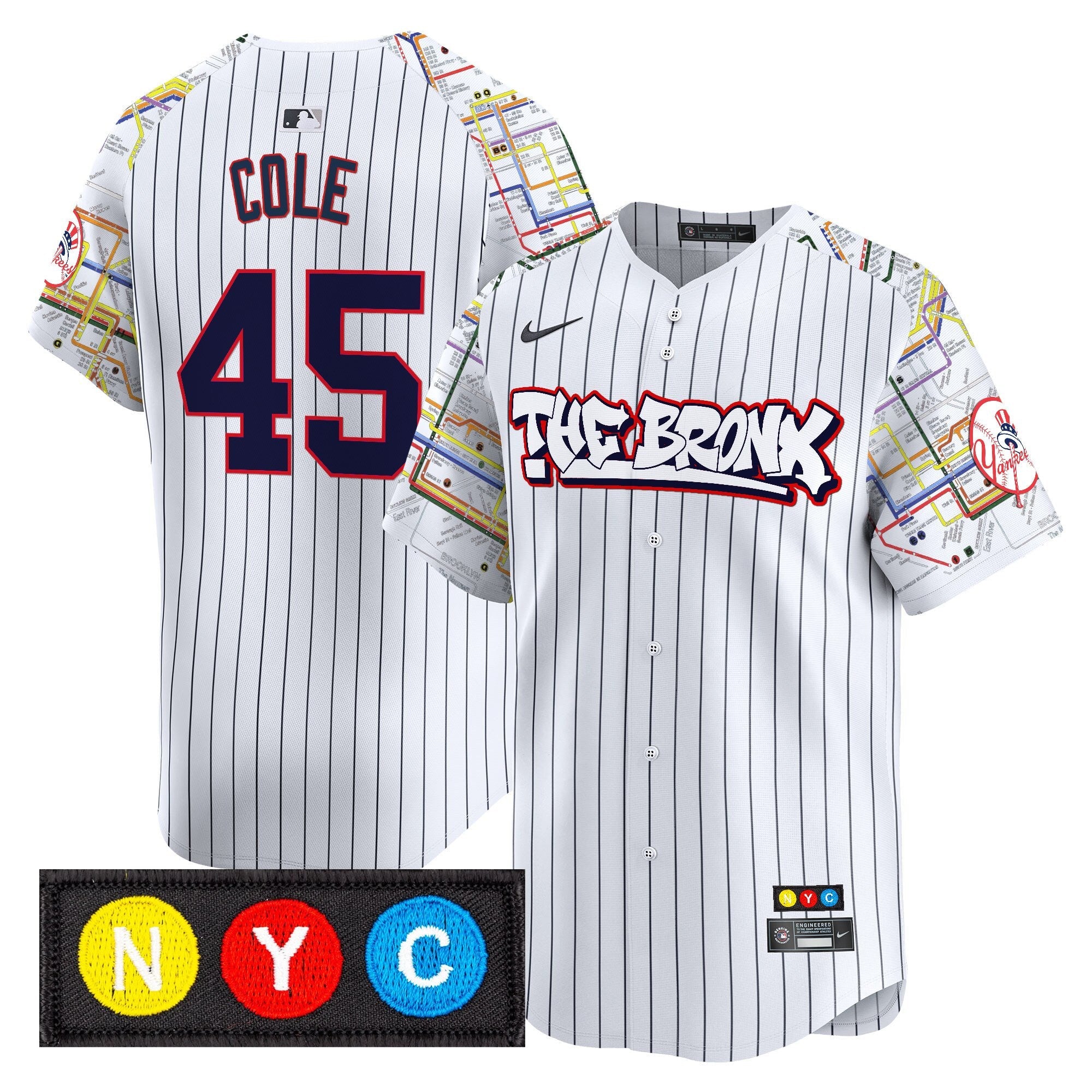 Men’s New York The Bronx Subway Style Vapor Premier Limited Jersey – Stitched