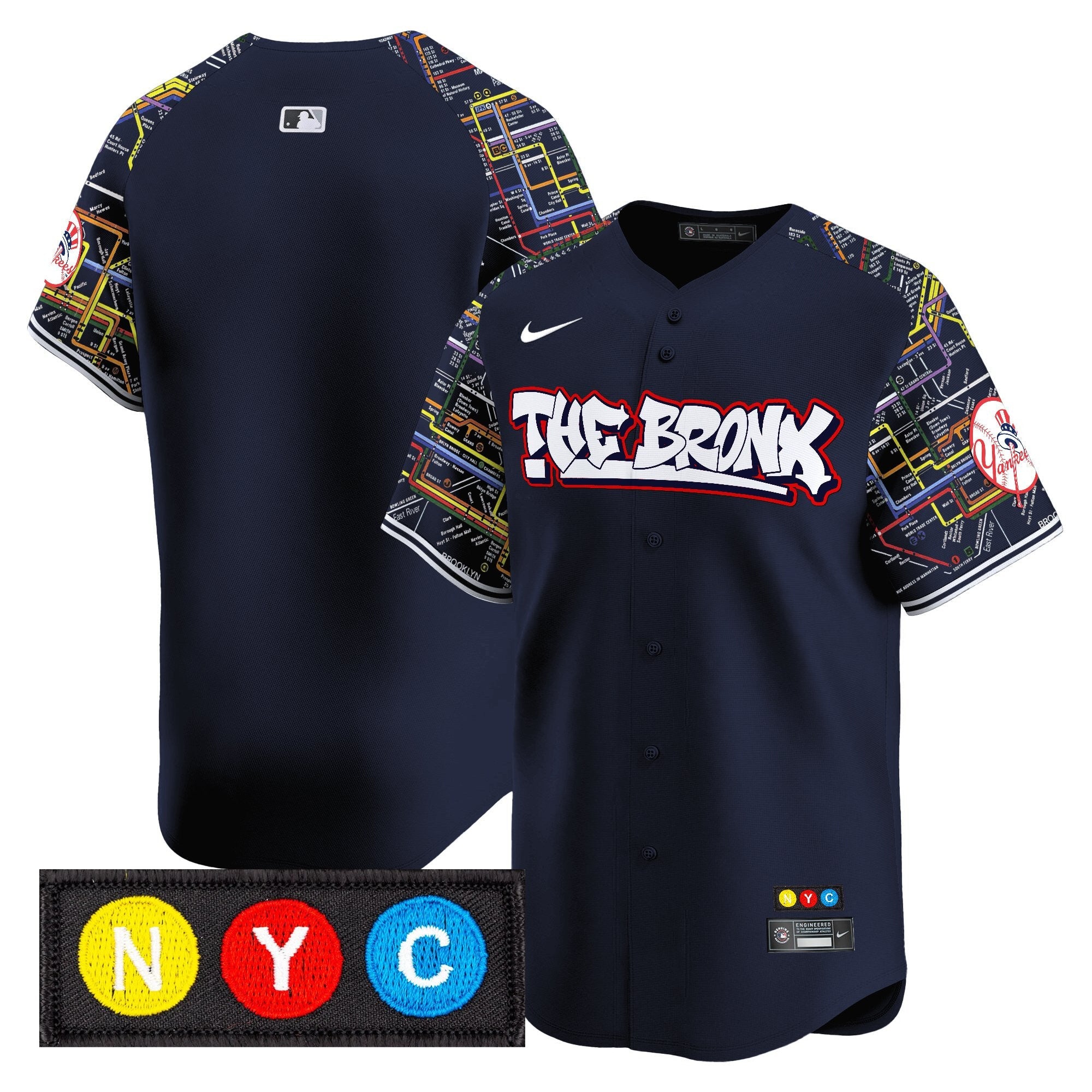Men’s New York The Bronx Subway Style Vapor Premier Limited Jersey – Stitched
