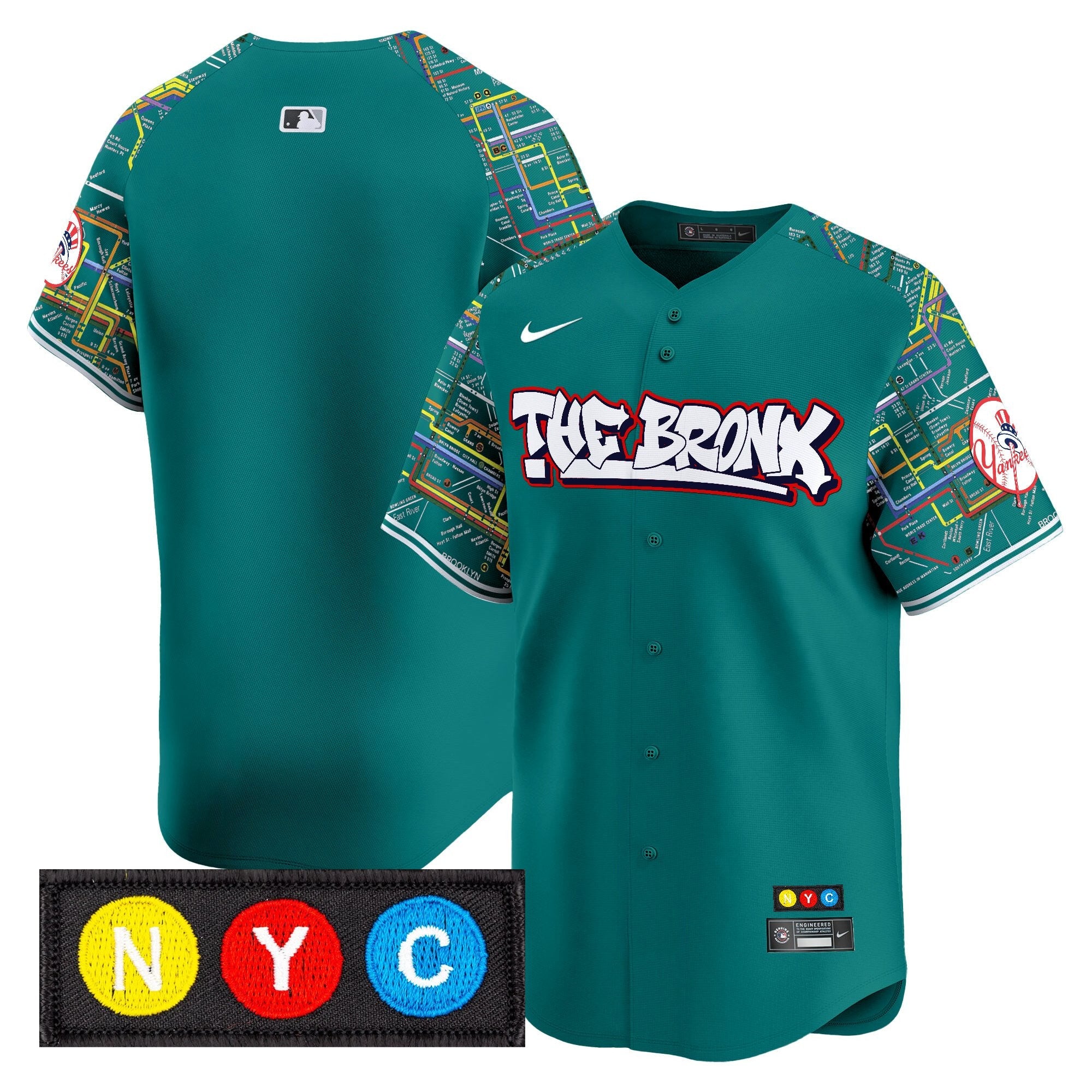 Men’s New York The Bronx Subway Style Vapor Premier Limited Jersey – Stitched