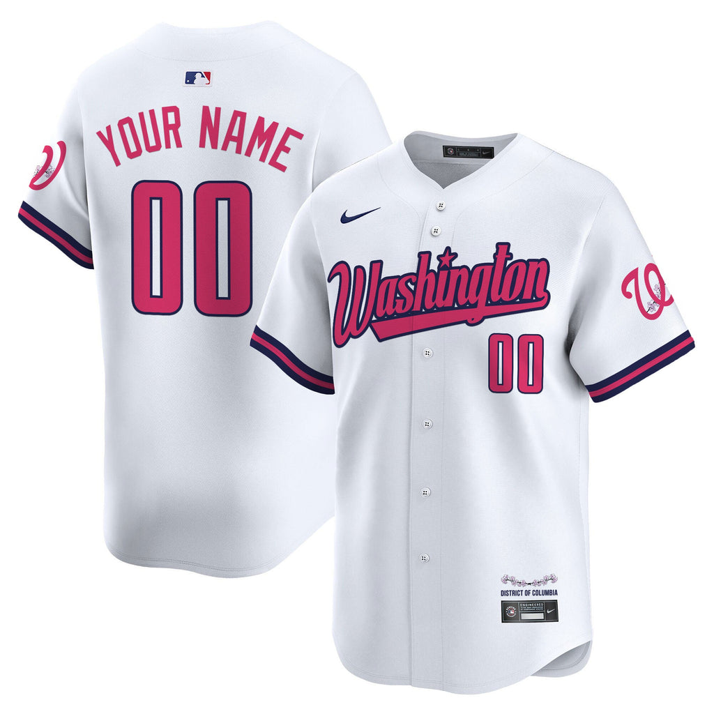 Washington Cherry Blossom Style Vapor Limited Custom Jersey