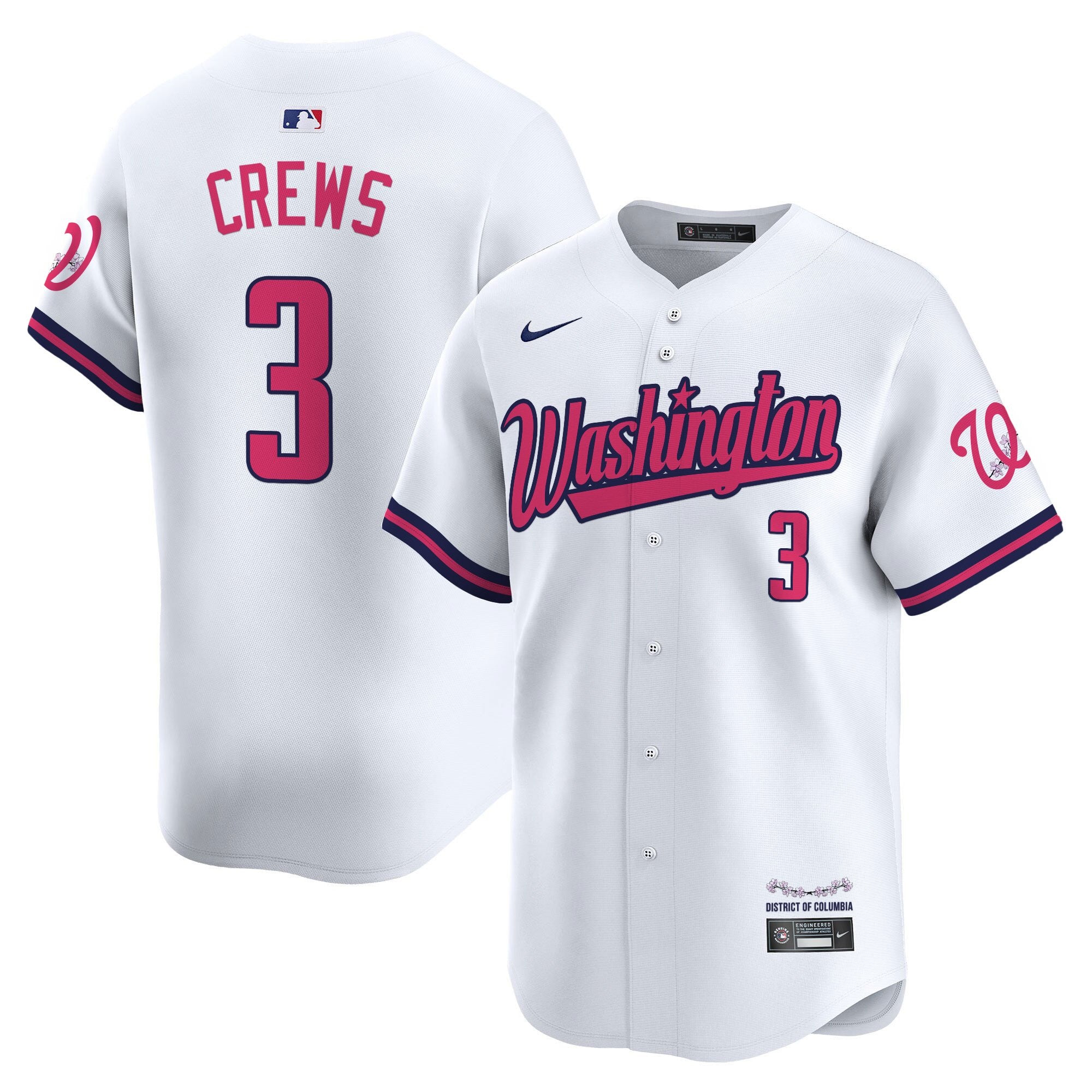 Men’s Washington Cherry Blossom Style Vapor Limited Jersey