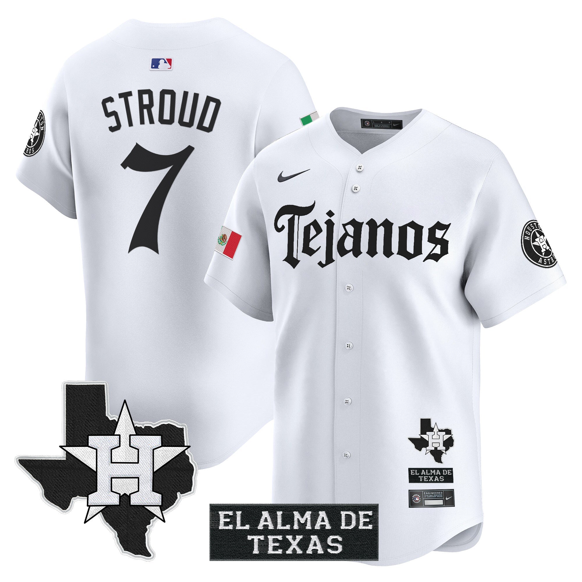 Men’s Houston Mexico Tejano Barrio Style Vapor Premier Limited Jersey