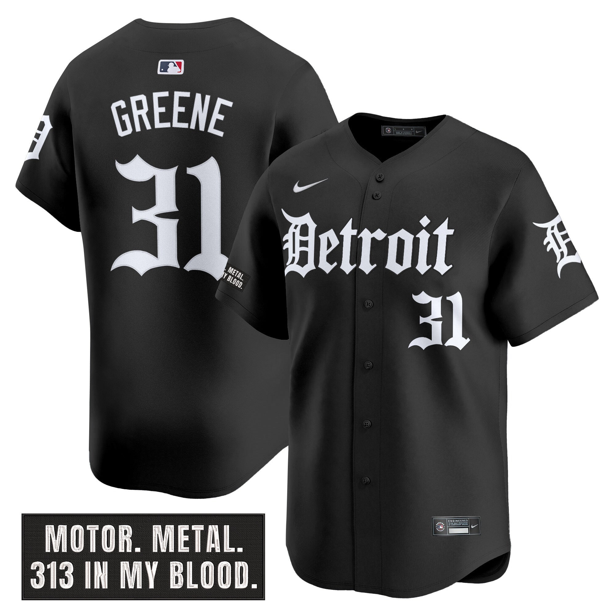 Men’s Detroit ‘Motor Gothic Edition’ Vapor Premier Limited Jersey