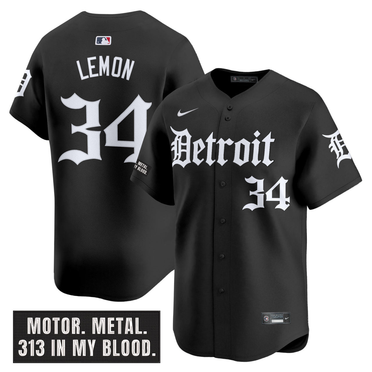 Men’s Detroit ‘Motor Gothic Edition’ Vapor Premier Limited Jersey