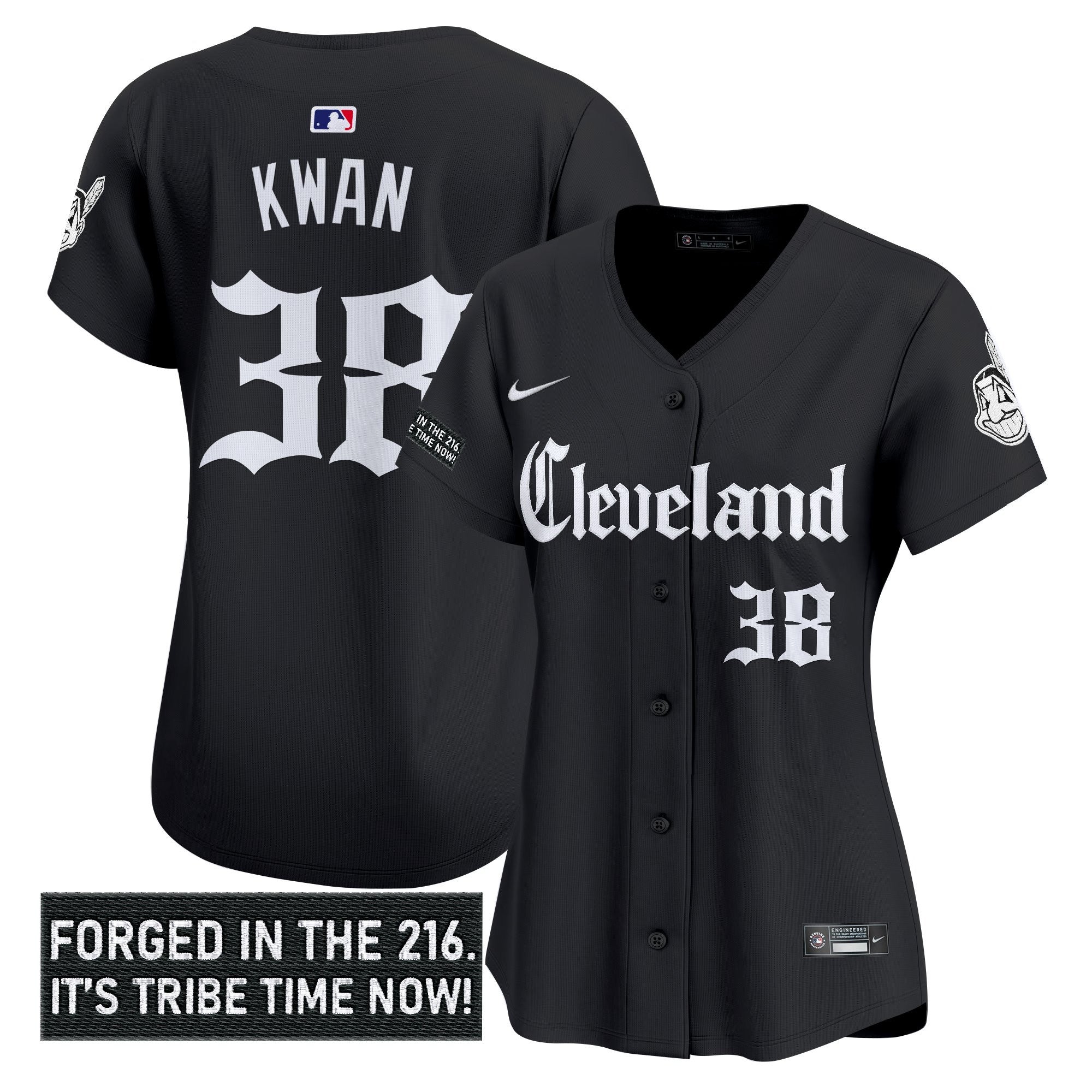 Women’s Cleveland Indians ‘Gothic Iron Edition’ Vapor Premier Limited Jersey