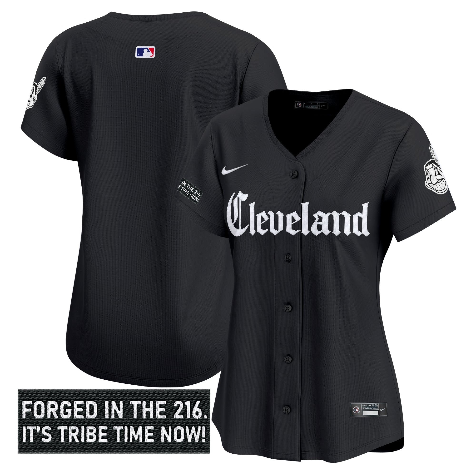 Women’s Cleveland Indians ‘Gothic Iron Edition’ Vapor Premier Limited Jersey