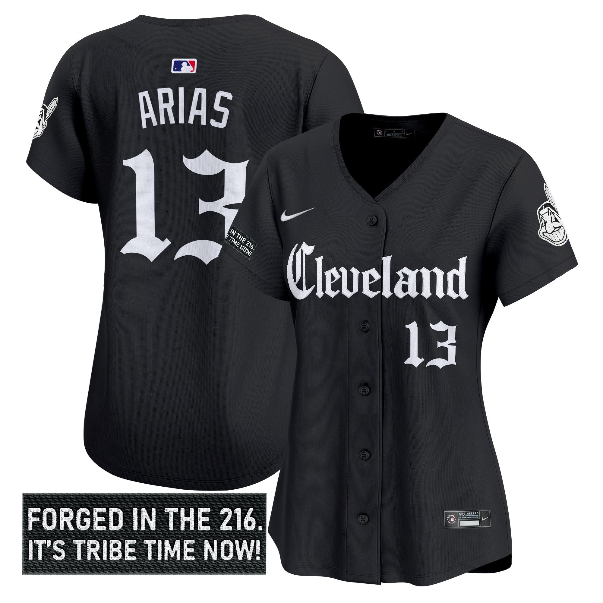 Women’s Cleveland Indians ‘Gothic Iron Edition’ Vapor Premier Limited Jersey