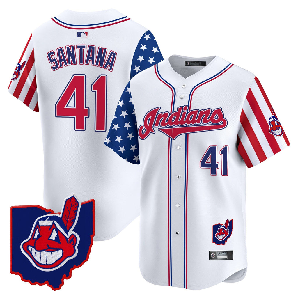 Men’s Cleveland Indians 2025 Independence Day Vapor Premier Limited Jersey
