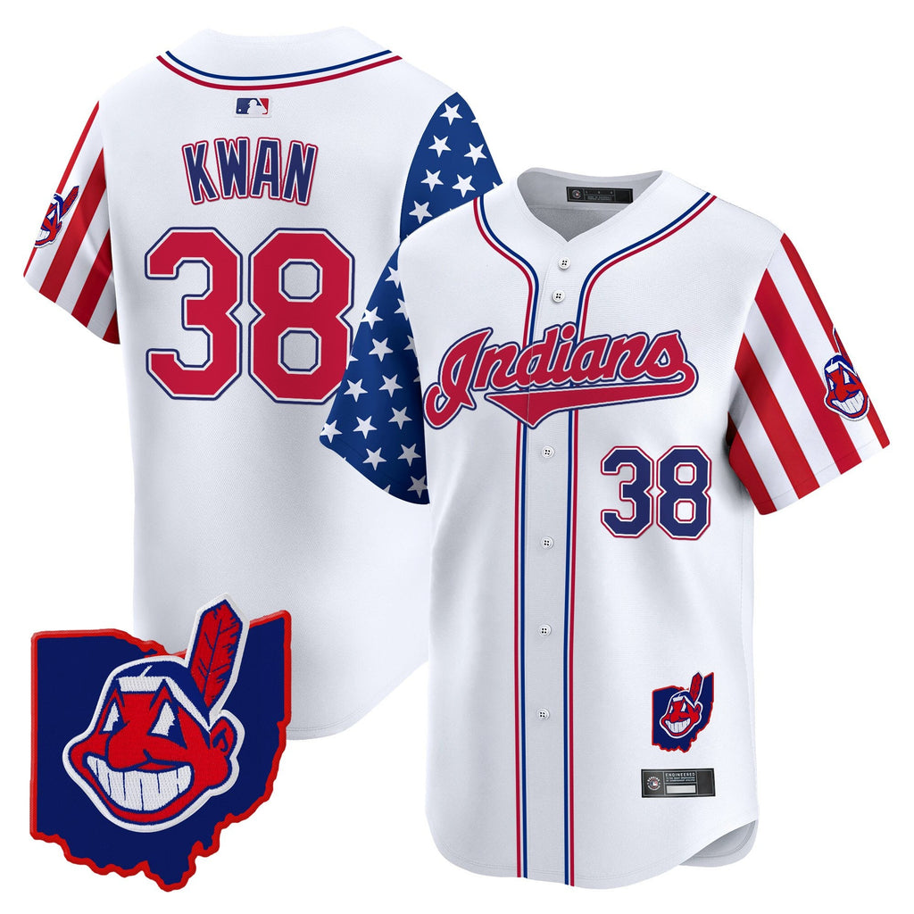 Men’s Cleveland Indians 2025 Independence Day Vapor Premier Limited Jersey