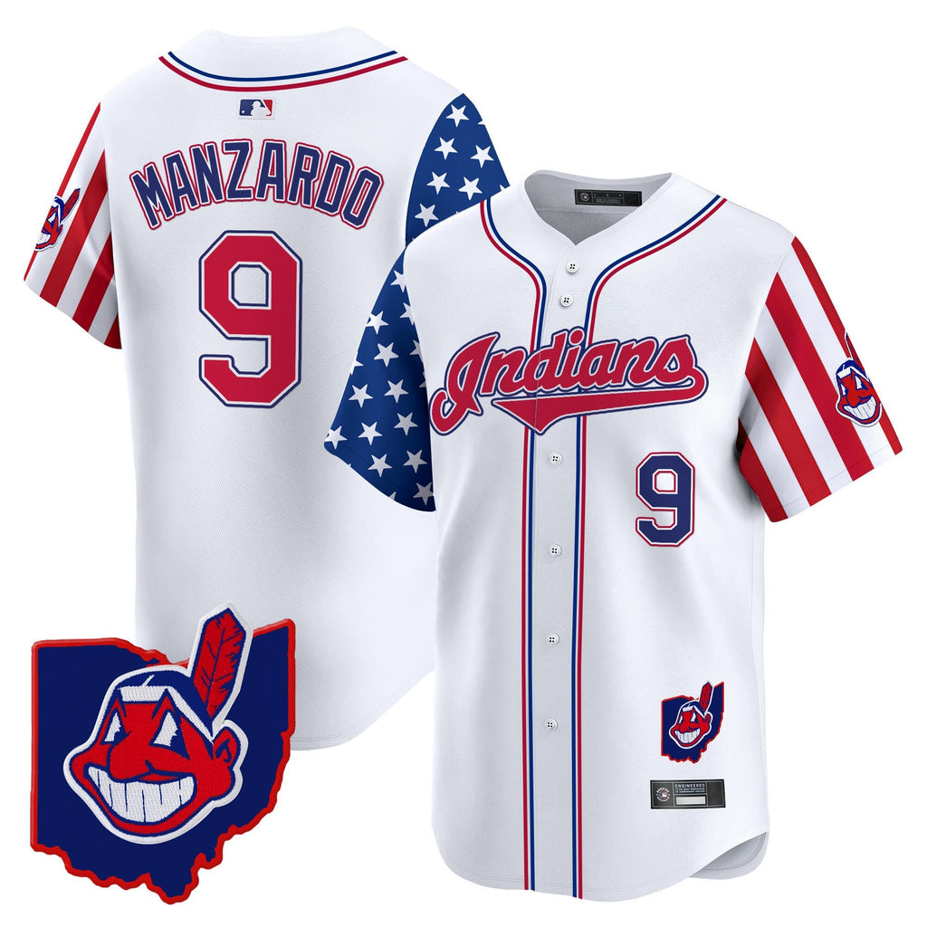 Men’s Cleveland Indians 2025 Independence Day Vapor Premier Limited Jersey