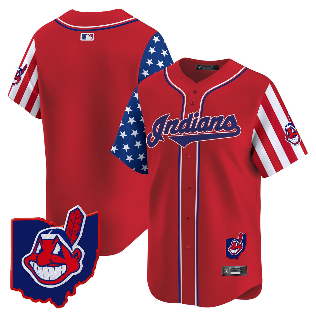 Men’s Cleveland Indians 2025 Independence Day Vapor Premier Limited Jersey