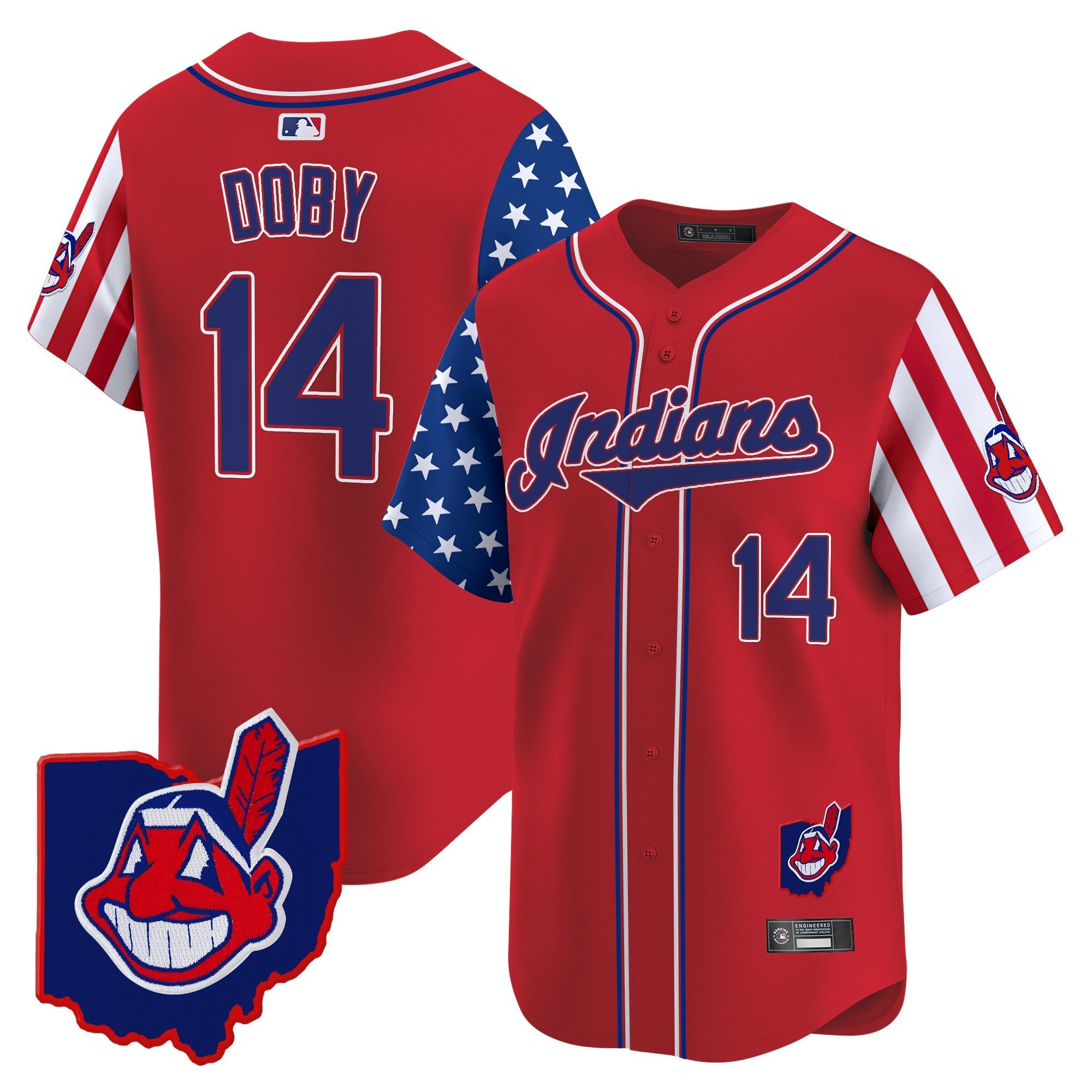 Men’s Cleveland Indians 2025 Independence Day Vapor Premier Limited Jersey