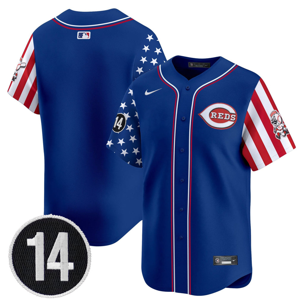 Men’s Cincinnati 2025 Independence Day Vapor Premier Limited Jersey – Pete Rose Patch