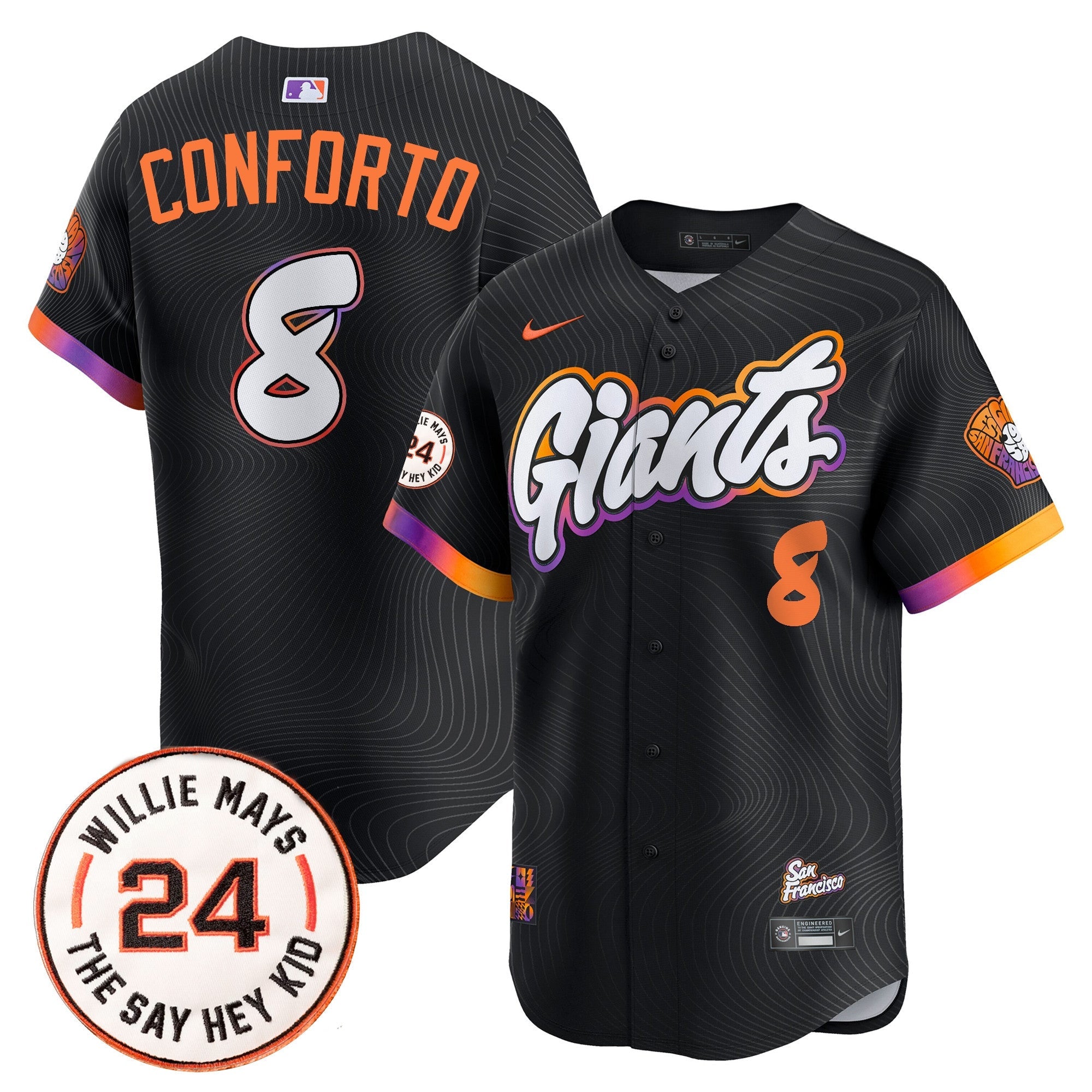 Men’s San Francisco 2025 Willie Mays Patch Vapor Premier Limited Jersey