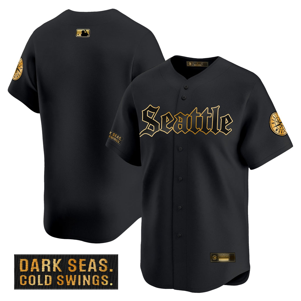 Men’s Seattle ‘Deep Sea Gothic Edition’ Gold Vapor Premier Limited Jersey