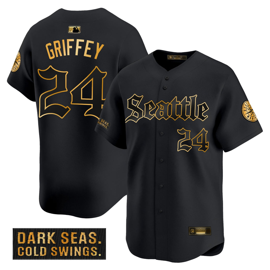 Men’s Seattle ‘Deep Sea Gothic Edition’ Gold Vapor Premier Limited Jersey